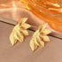 Retro Geometric Titanium Steel 18K Gold Plated Ear Studs