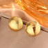 Retro Geometric Titanium Steel 18K Gold Plated Ear Studs