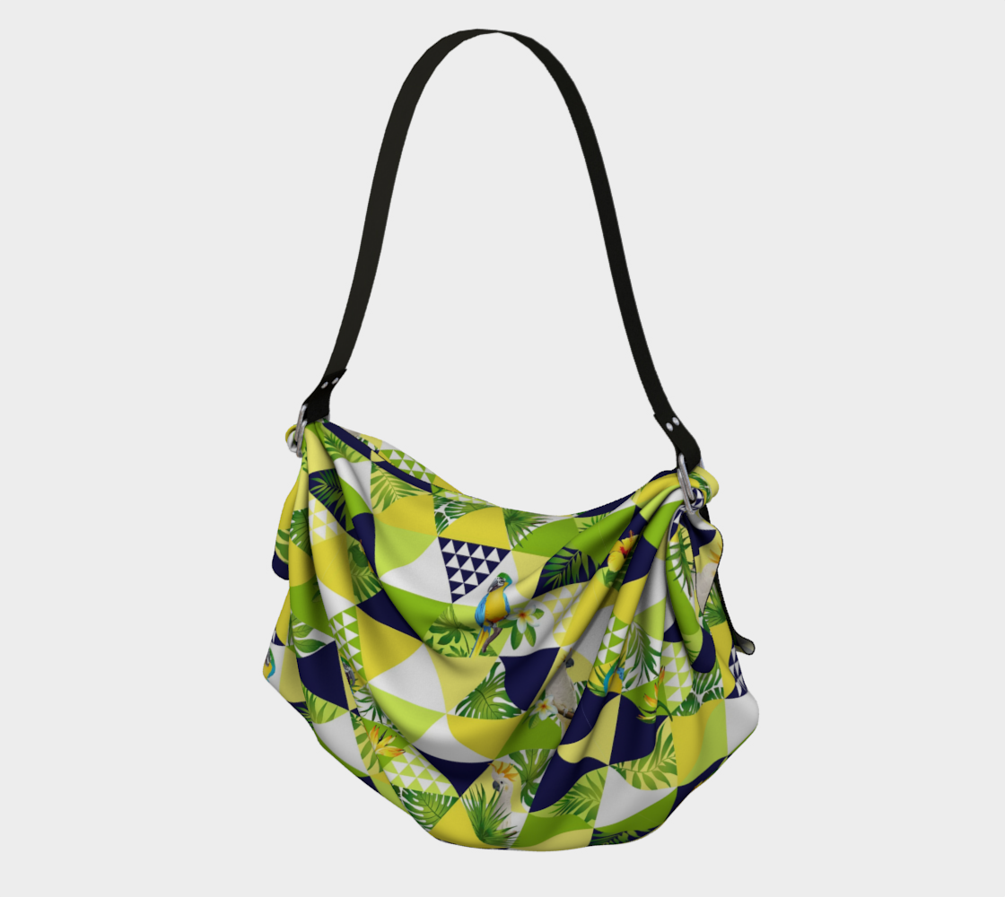 Printed Origami Tote - Tropical Triangles