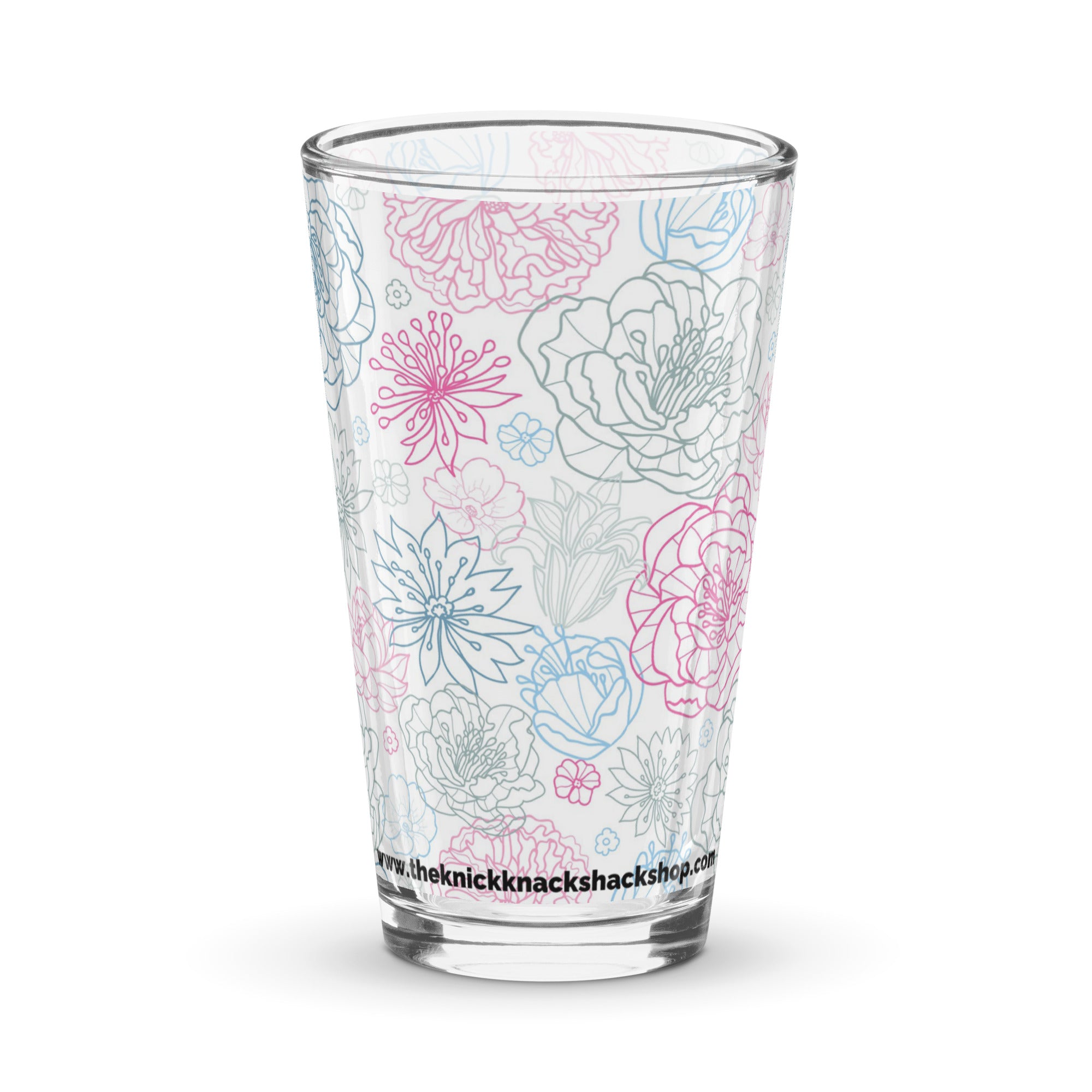 Vaso de pinta Shaker (16 oz) - Mezcla floral