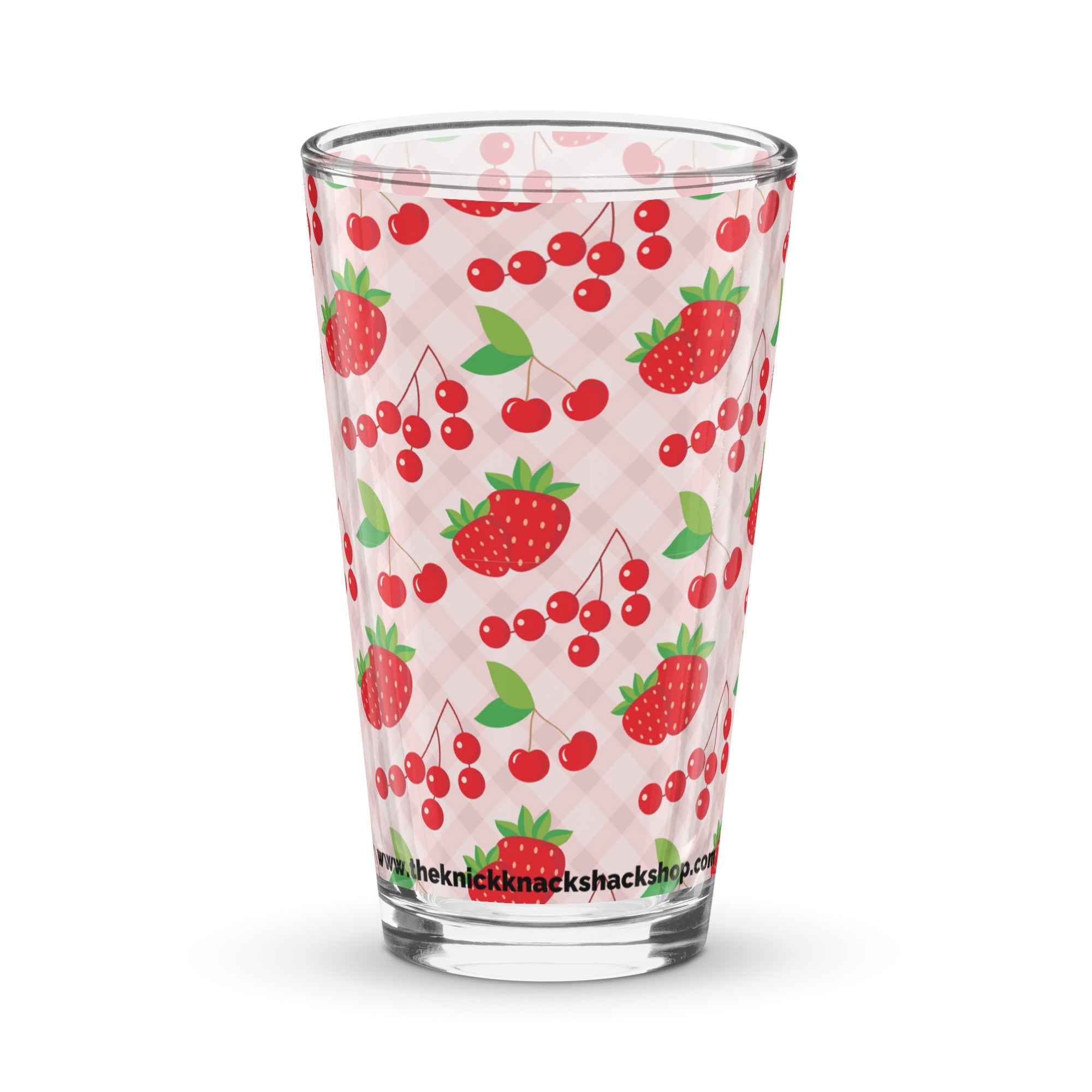 Shaker Pint Glass (16oz) - Cherry Berry