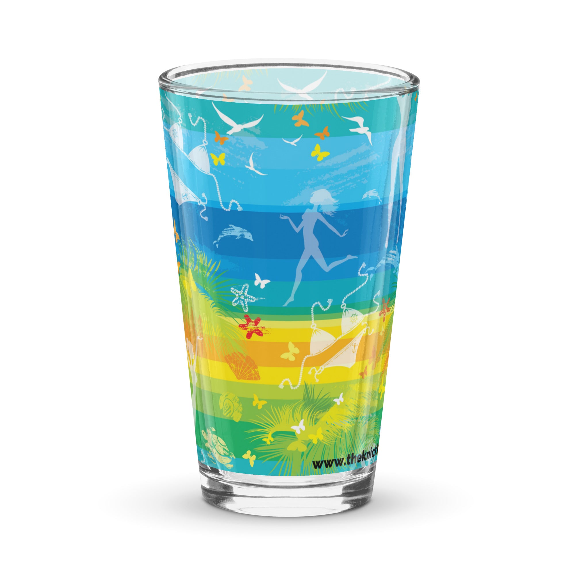 Shaker Pint Glass (16oz) - Frolic by the Seashore
