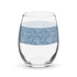 Stemless Wine Glass (15oz) - Starfish on Stripes