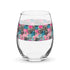 Copa de vino sin tallo (15 oz) - Retro Floral