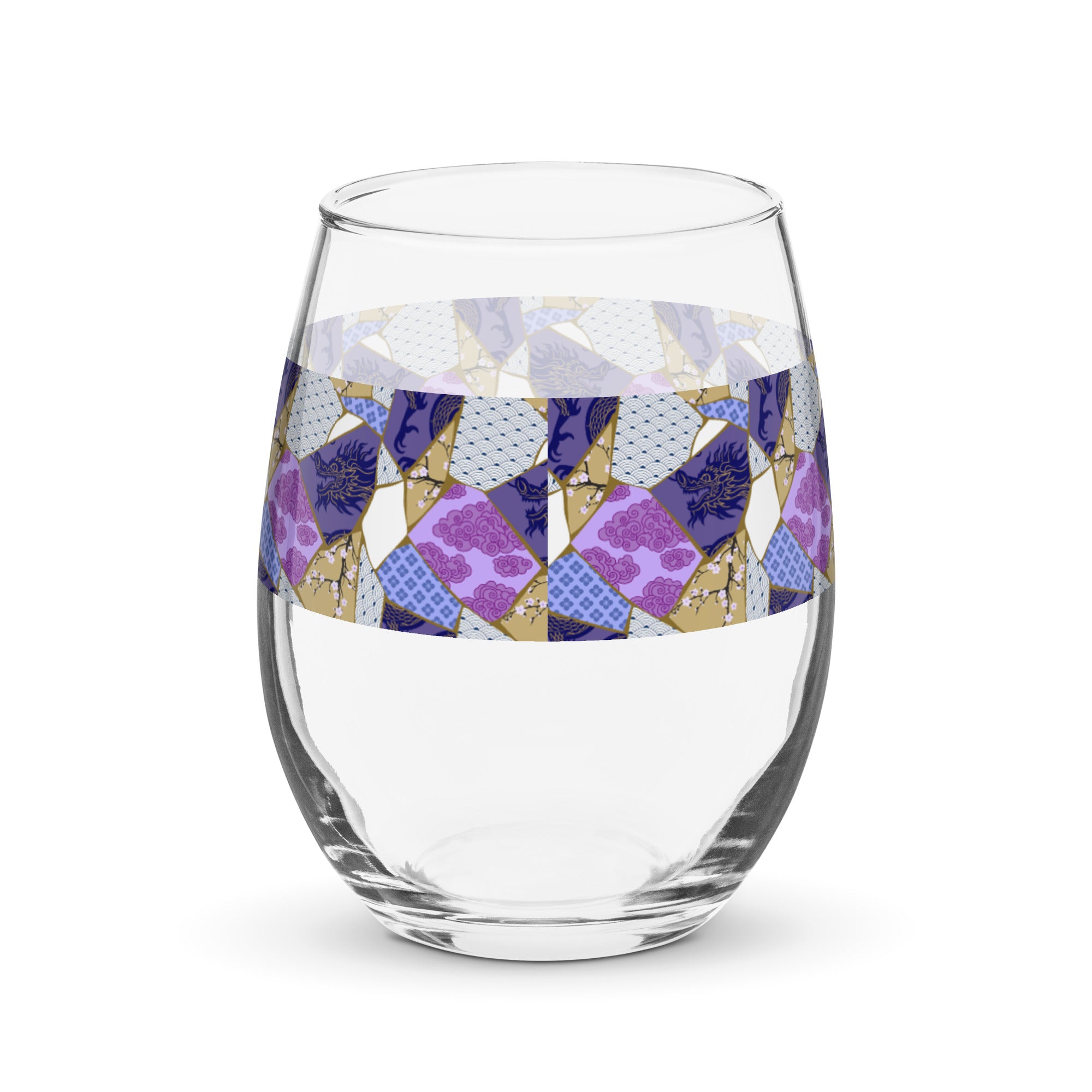 Stemless Wine Glass (15oz) - Scraps of Silk
