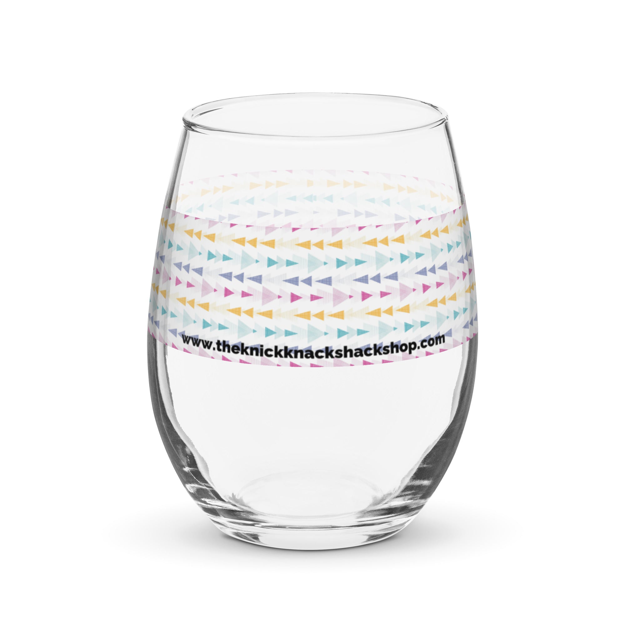 Stemless Wine Glass (15oz) - Arrows