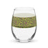 Stemless Wine Glass (15oz) - Neon Leopard