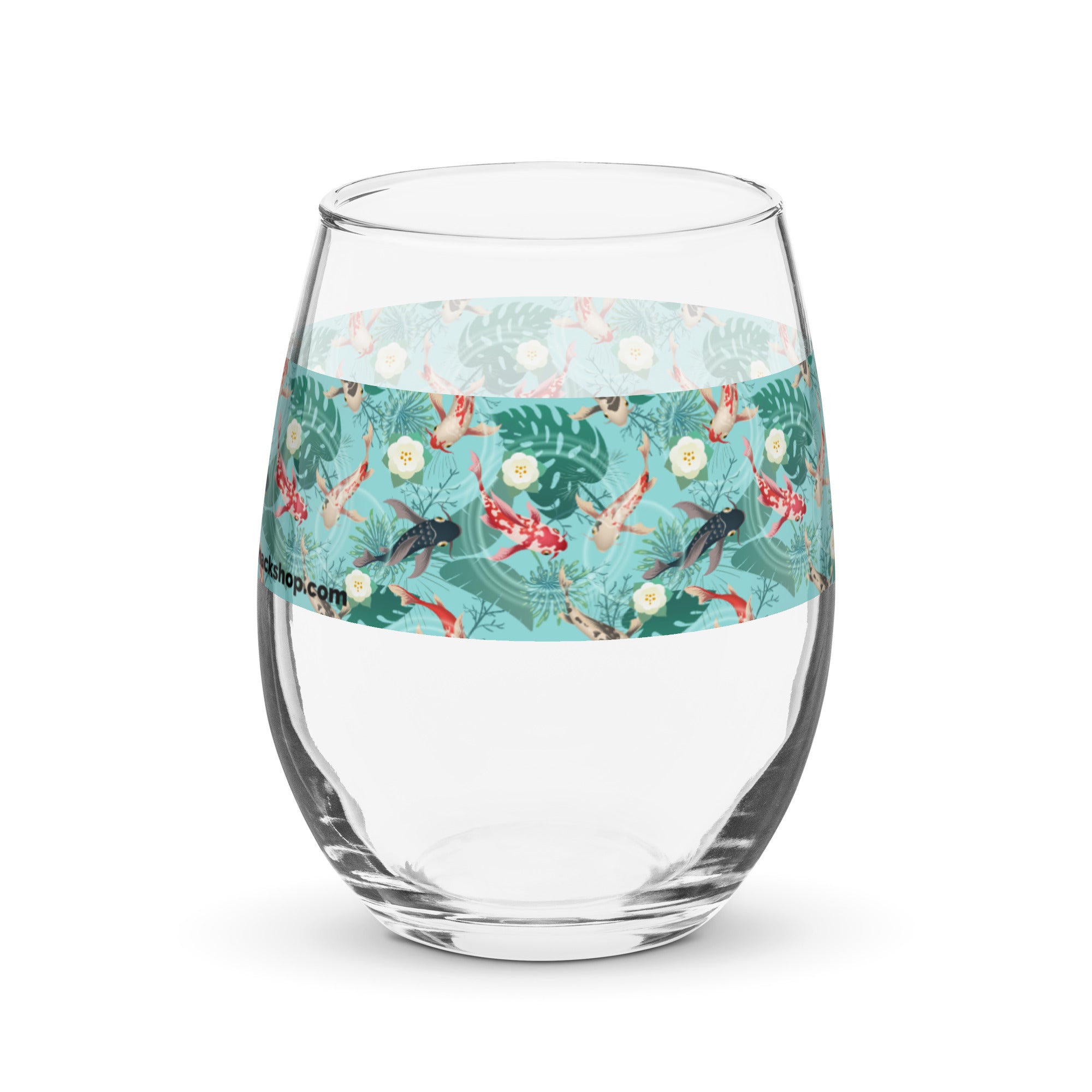 Stemless Wine Glass (15oz) - Koi