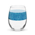 Copa de vino sin tallo (15 oz) - Agua azul
