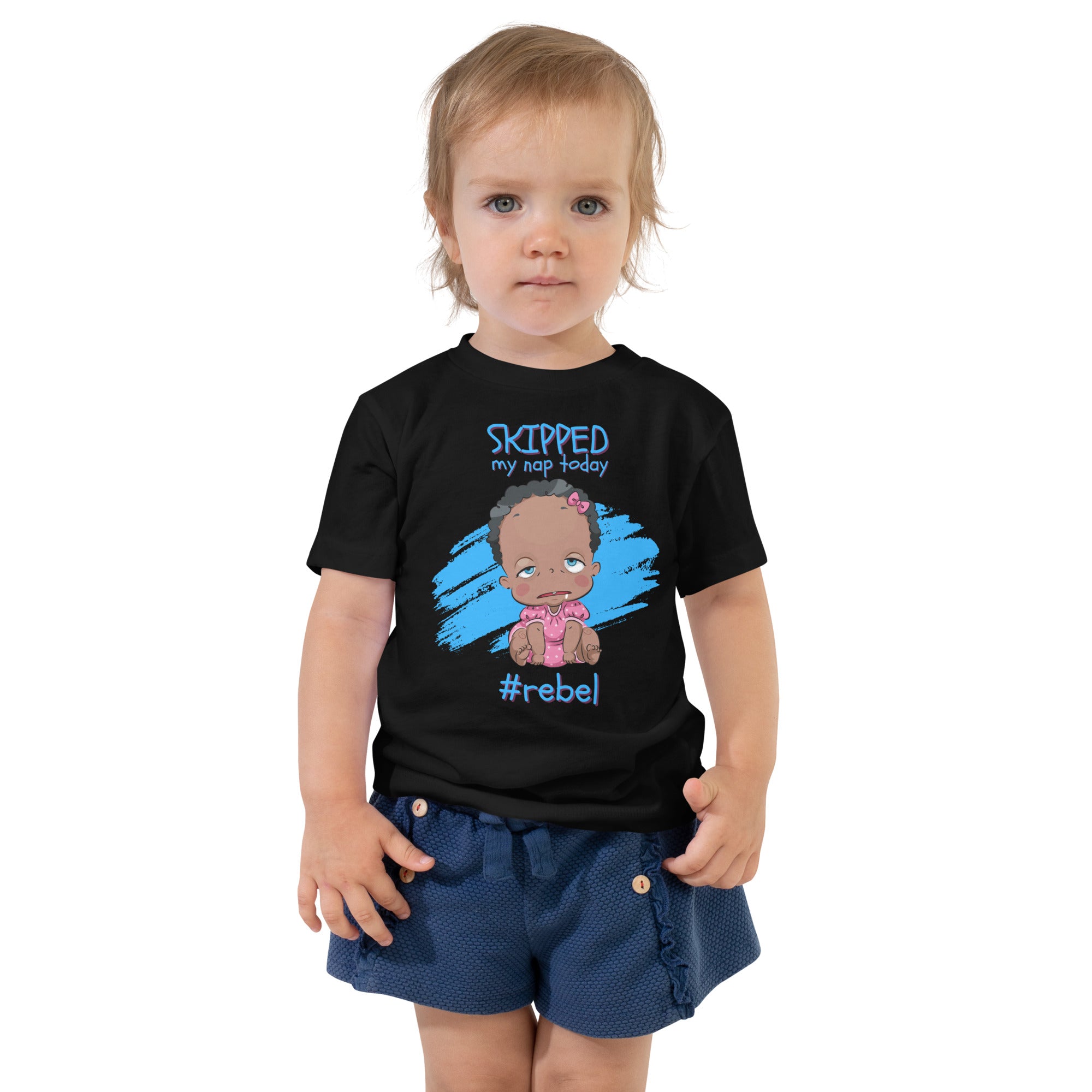 Toddler Short Sleeve Tee - #Rebel (Black)