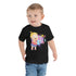 Camiseta de manga corta para niños pequeños - ABC123 (Negro)