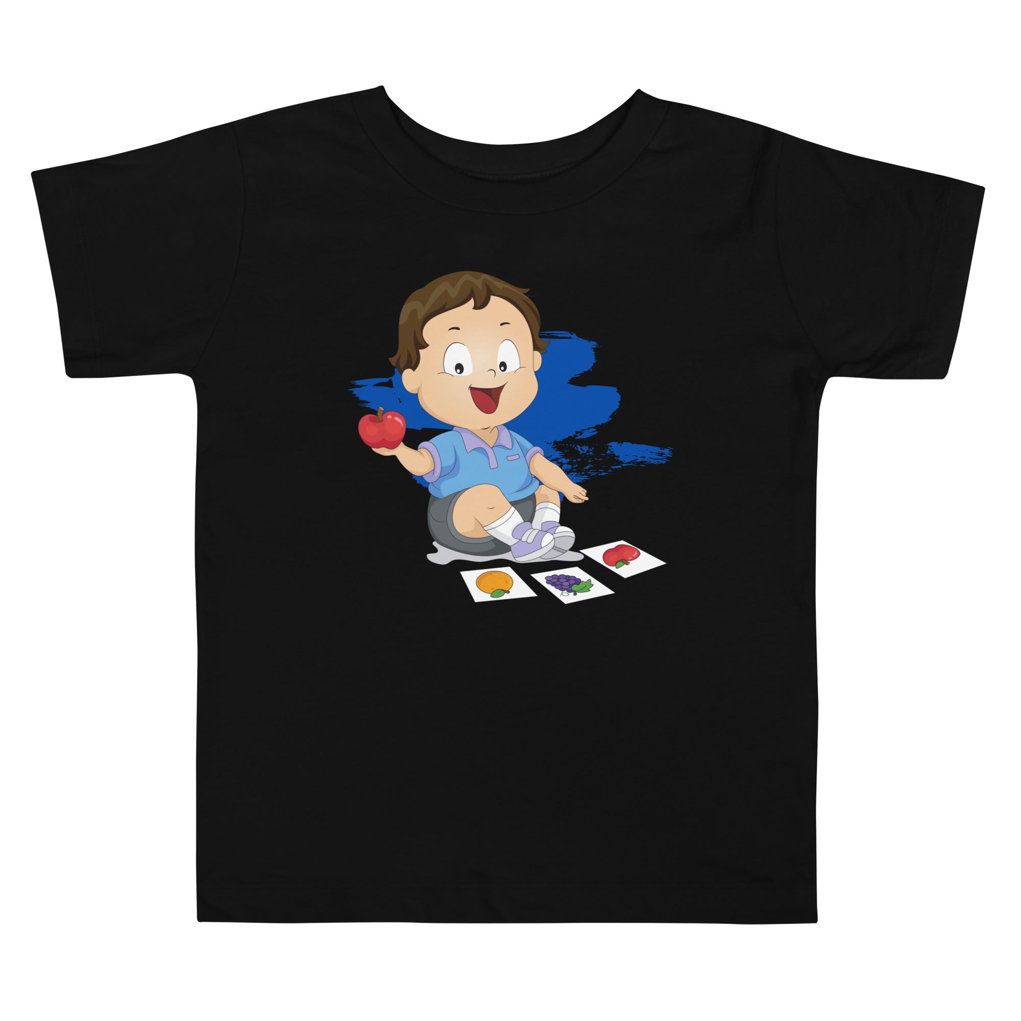 Toddler Short Sleeve Tee - Apple (Black)