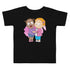 Camiseta de manga corta para niños pequeños - Besties (Negro)