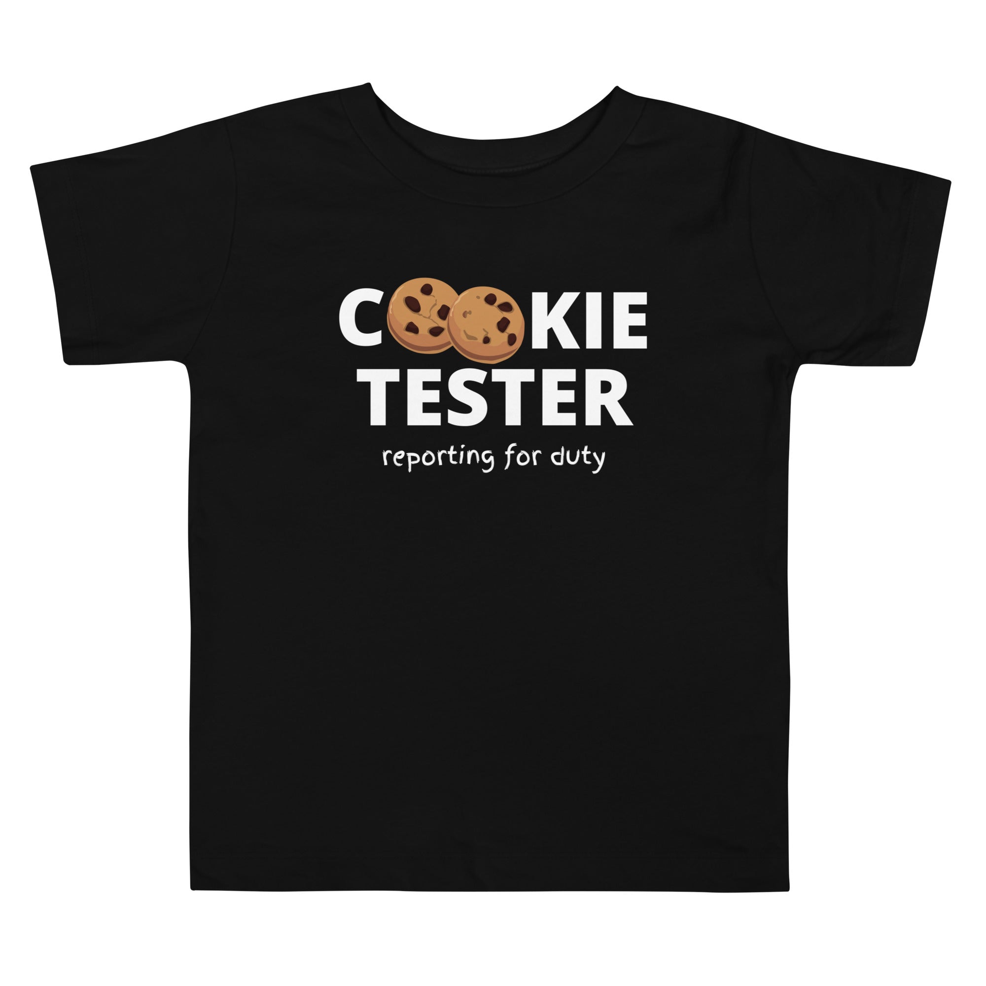 Camiseta de manga corta para niños pequeños - Probador de galletas (negro)