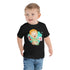 Camiseta de manga corta para niños pequeños - Crayón (Negro)