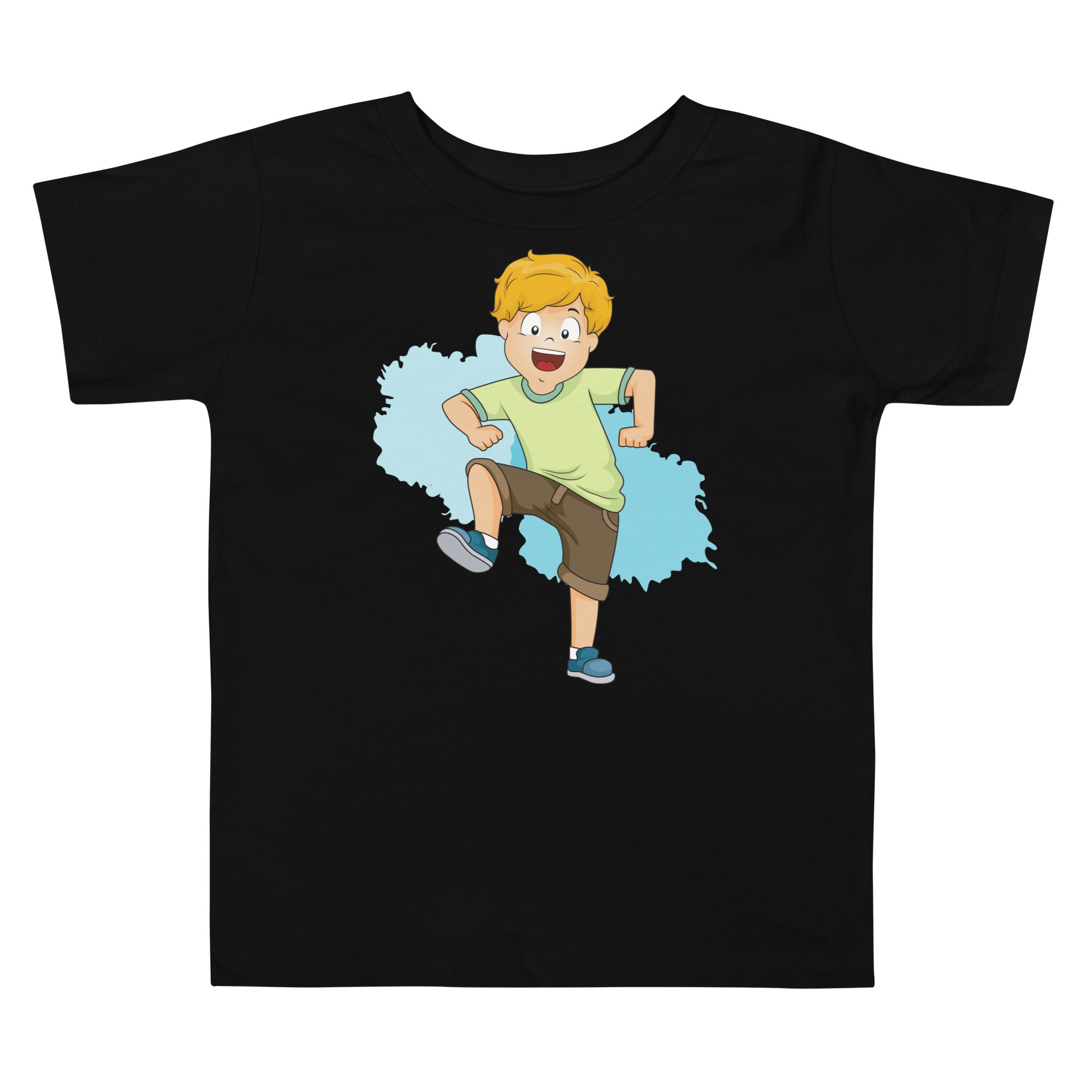 Camiseta de manga corta para niños pequeños - Danza (Negro)