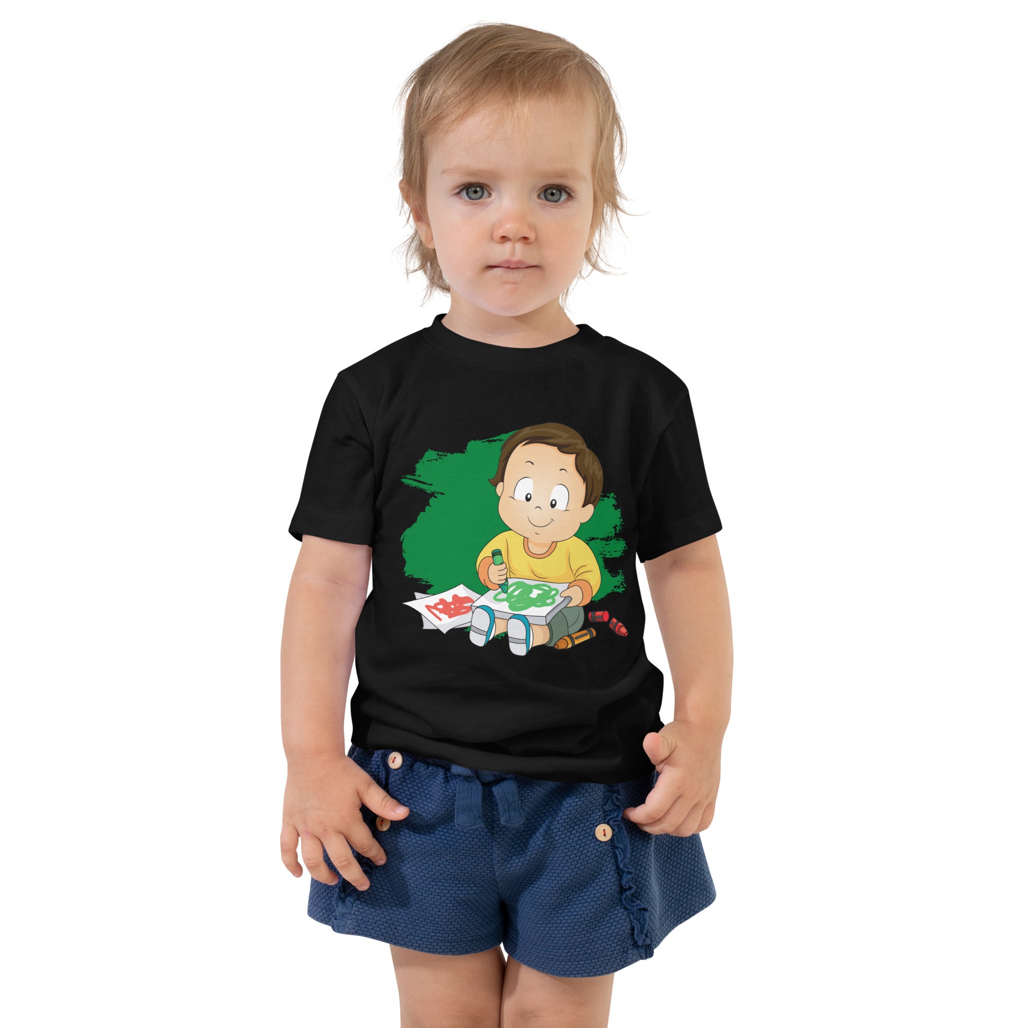 Toddler Short Sleeve Tee - Doodles (Black)