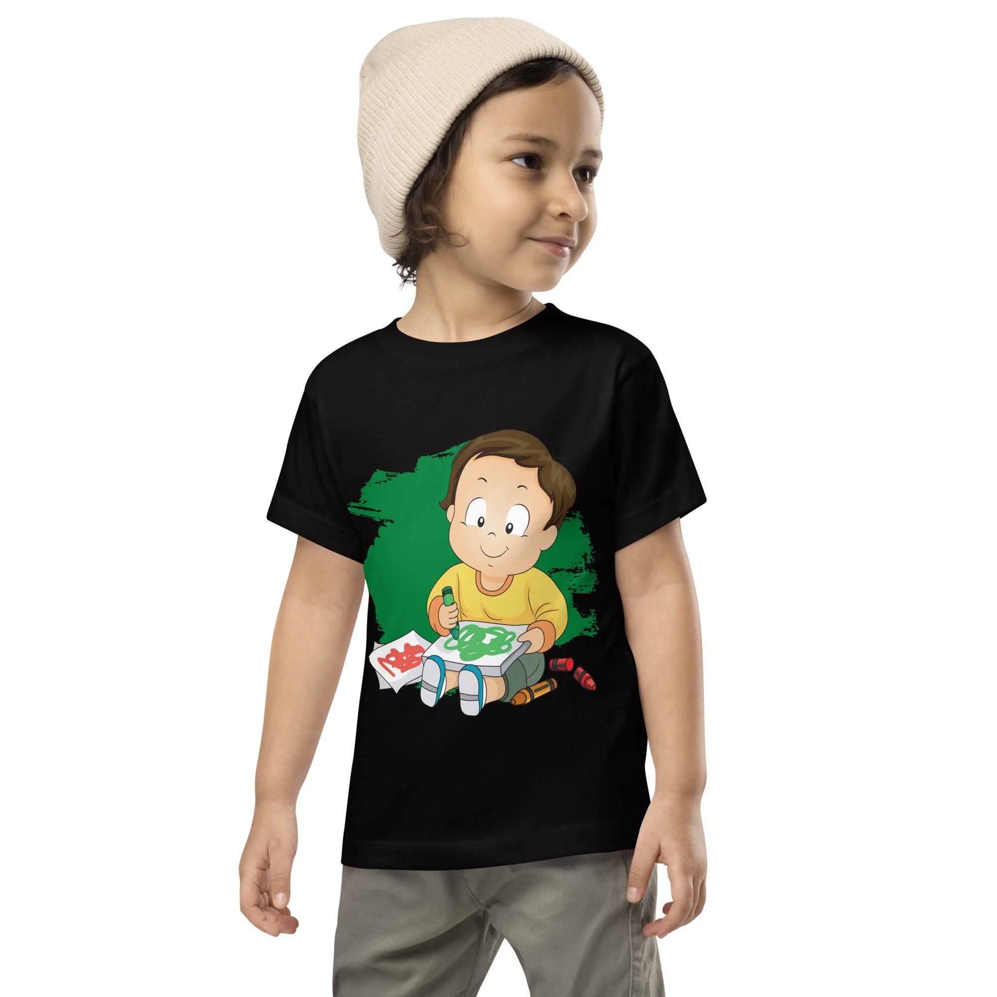 Toddler Short Sleeve Tee - Doodles (Black)