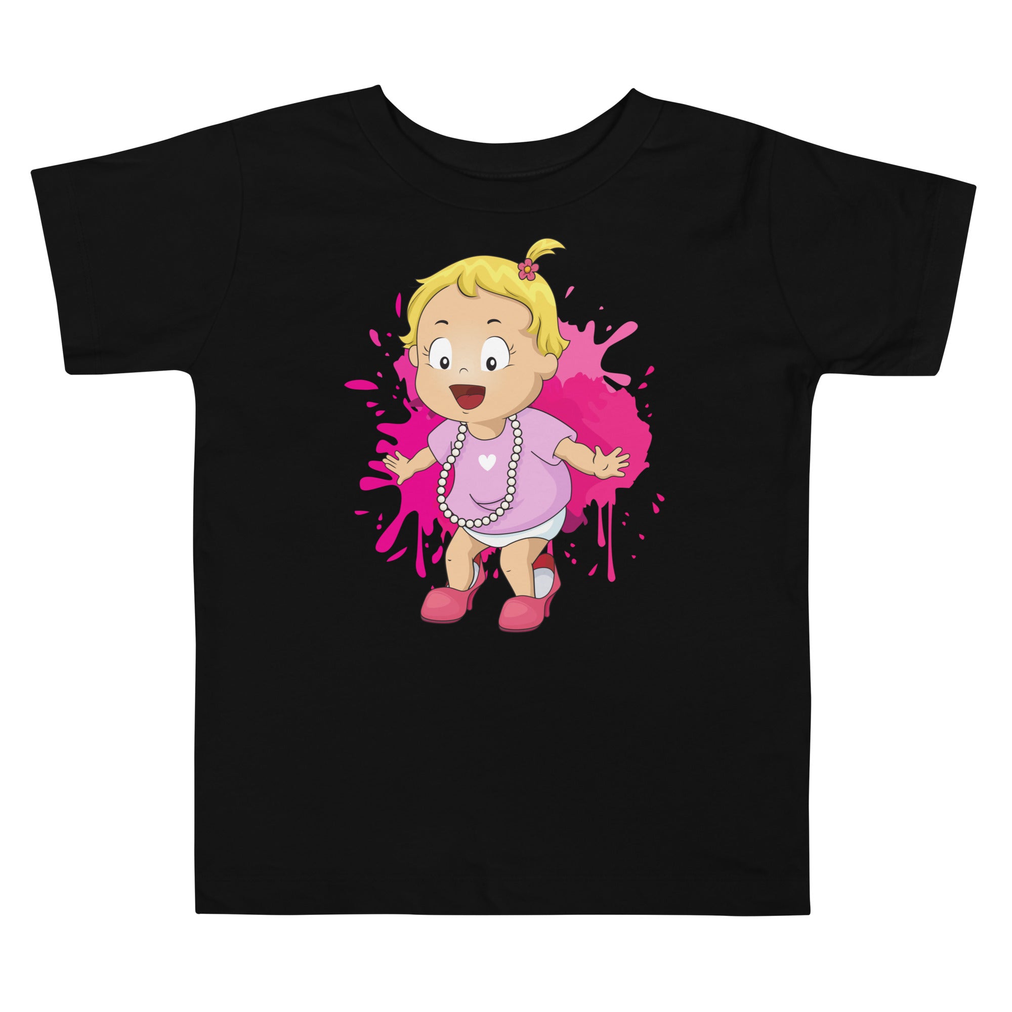 Camiseta de manga corta para niños pequeños - Vestirse (negro)