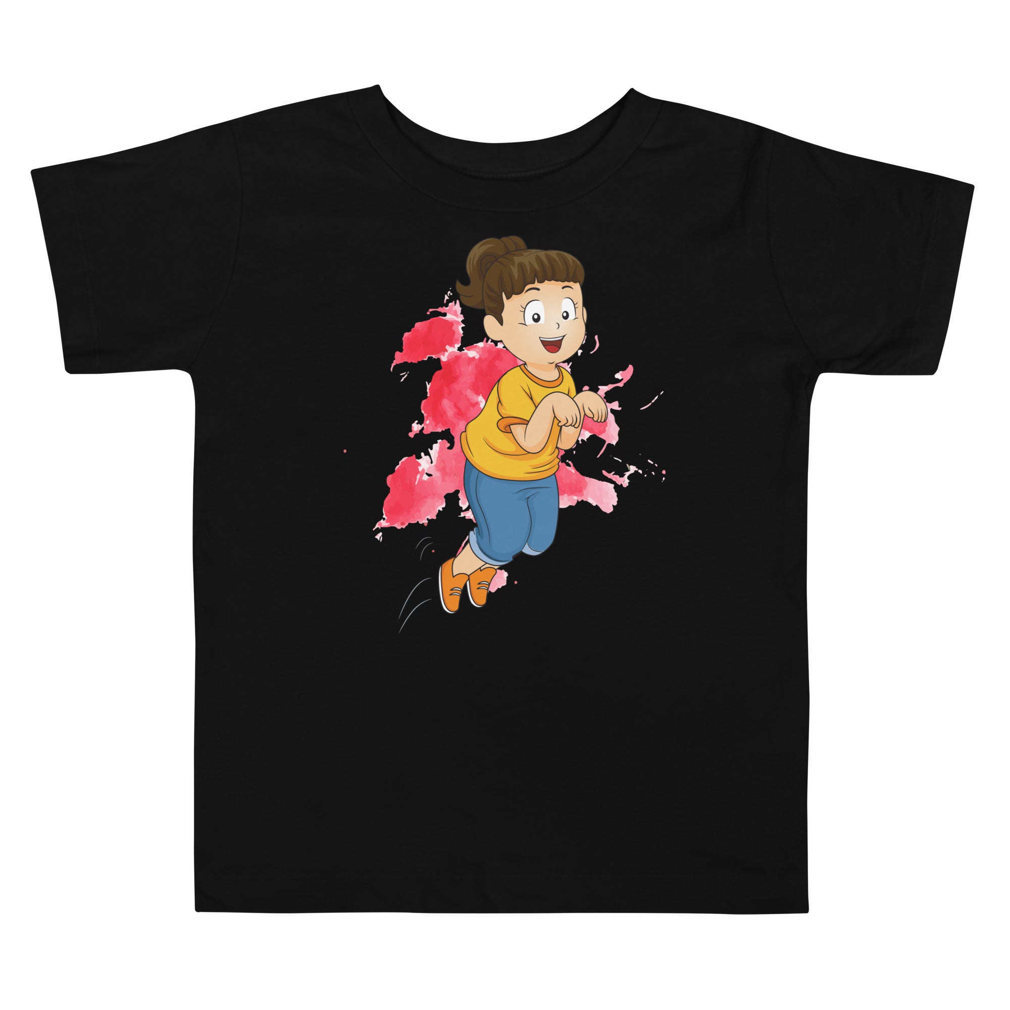 Camiseta de manga corta para niños pequeños - Hop (Negro)