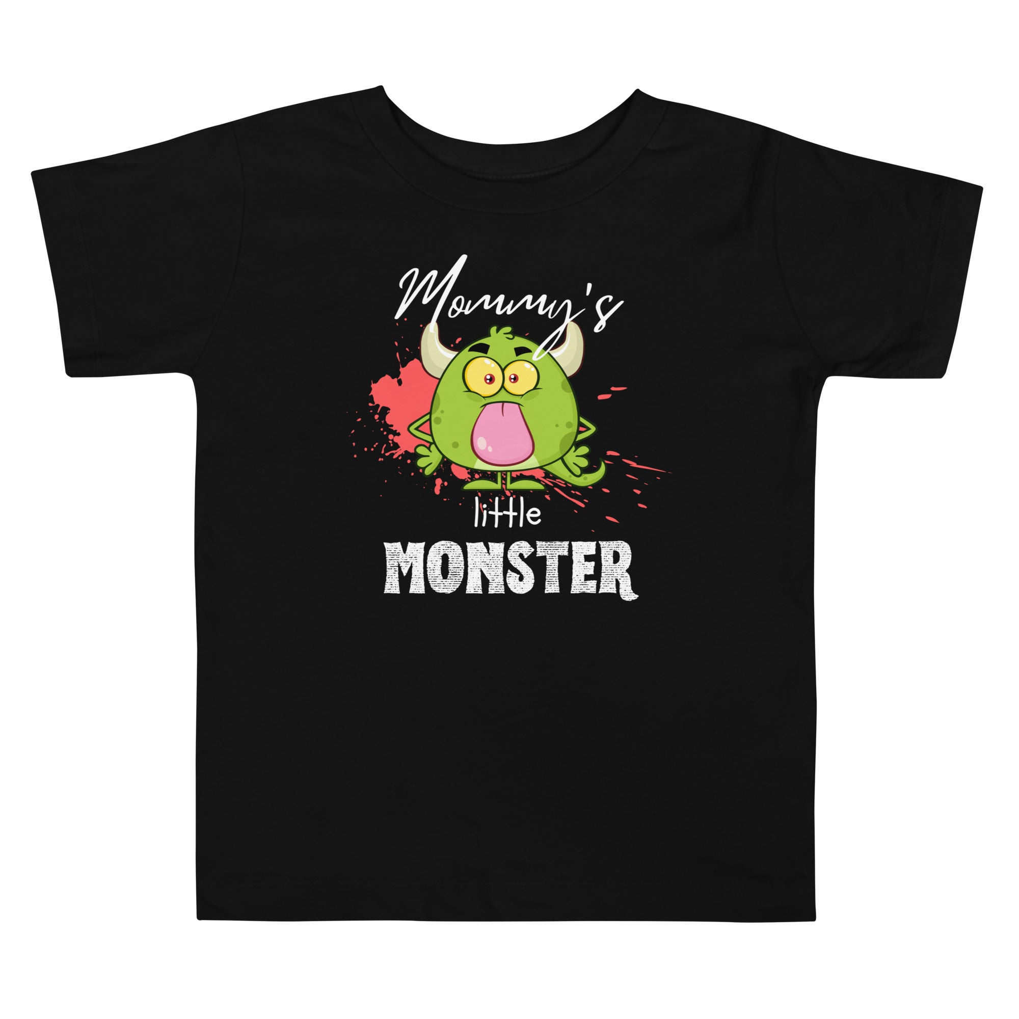 Camiseta de manga corta para niños pequeños - Little Monster (Negro)