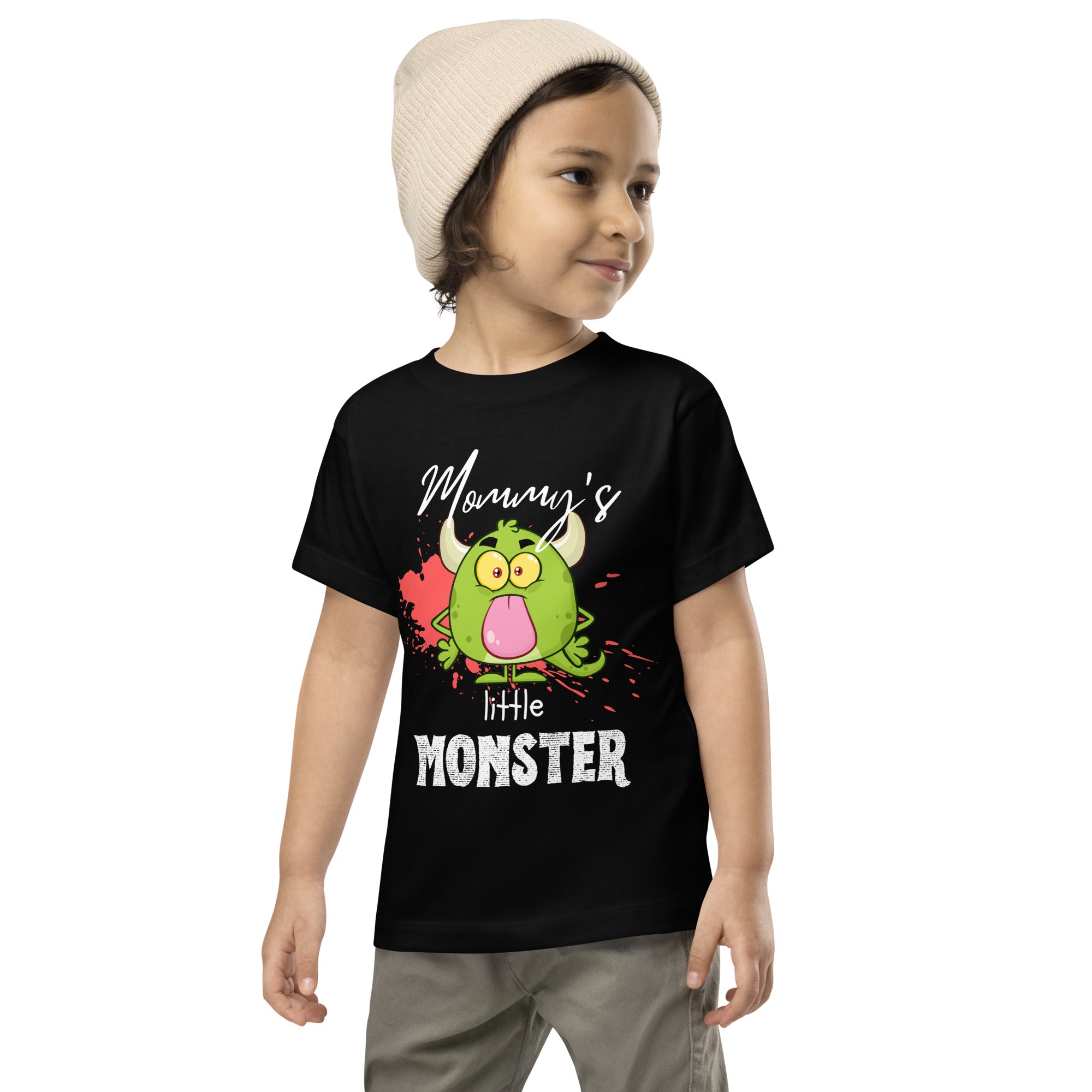 Toddler Short Sleeve Tee - Little Monster (Black)