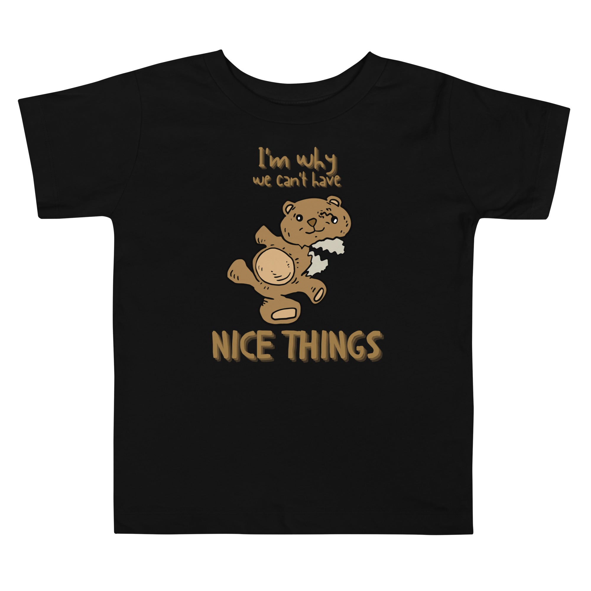 Camiseta de manga corta para niños pequeños - Nice Things (Negro)