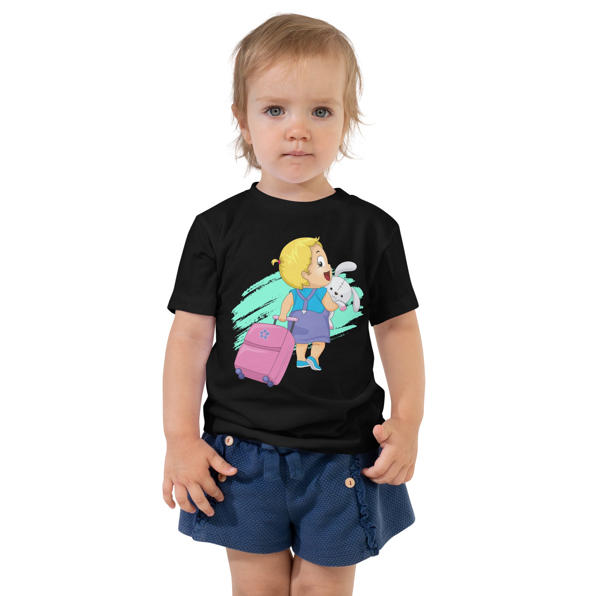 Camiseta de manga corta para niños pequeños - A casa de la abuela (negro)