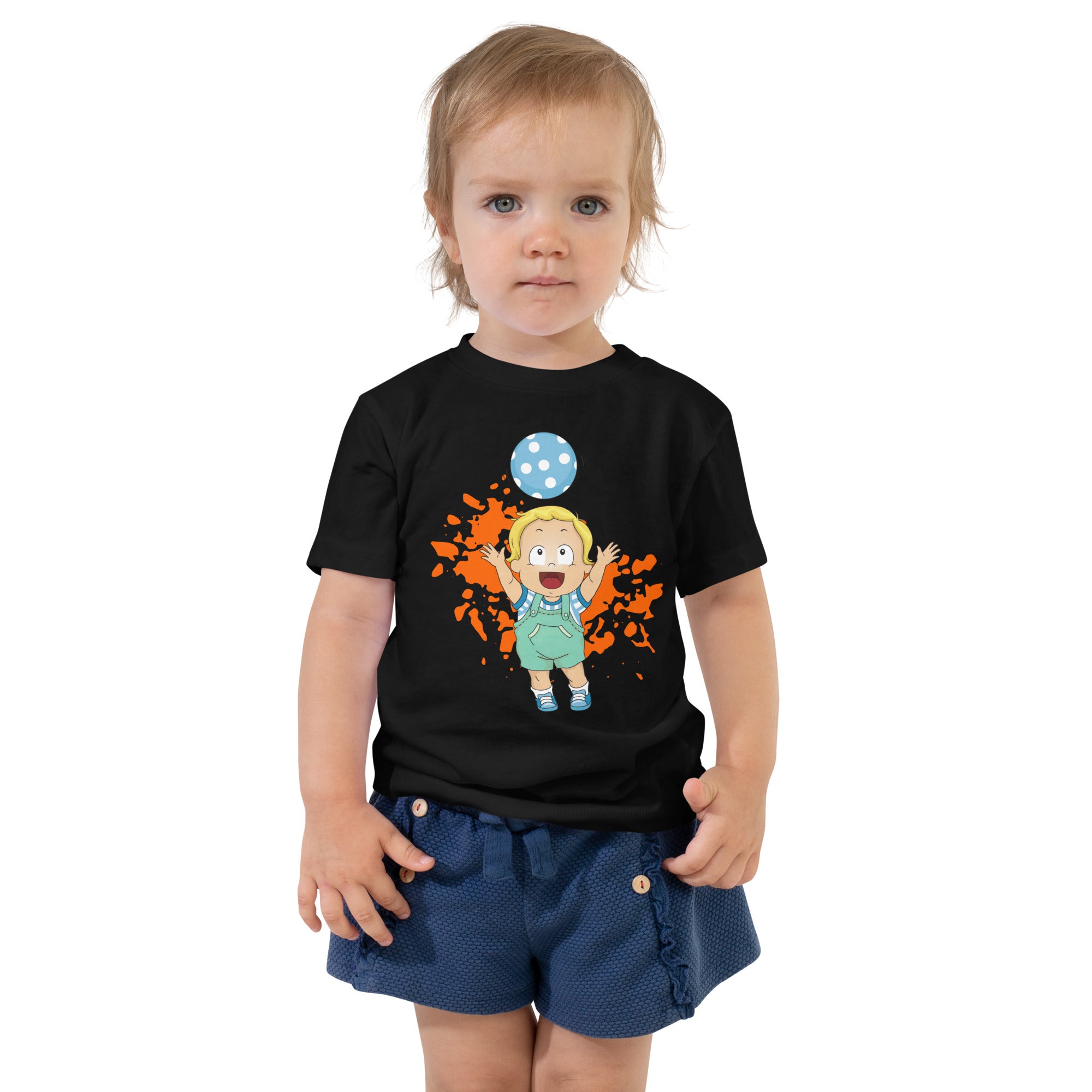 Toddler Short Sleeve Tee - Play Ball (Black)