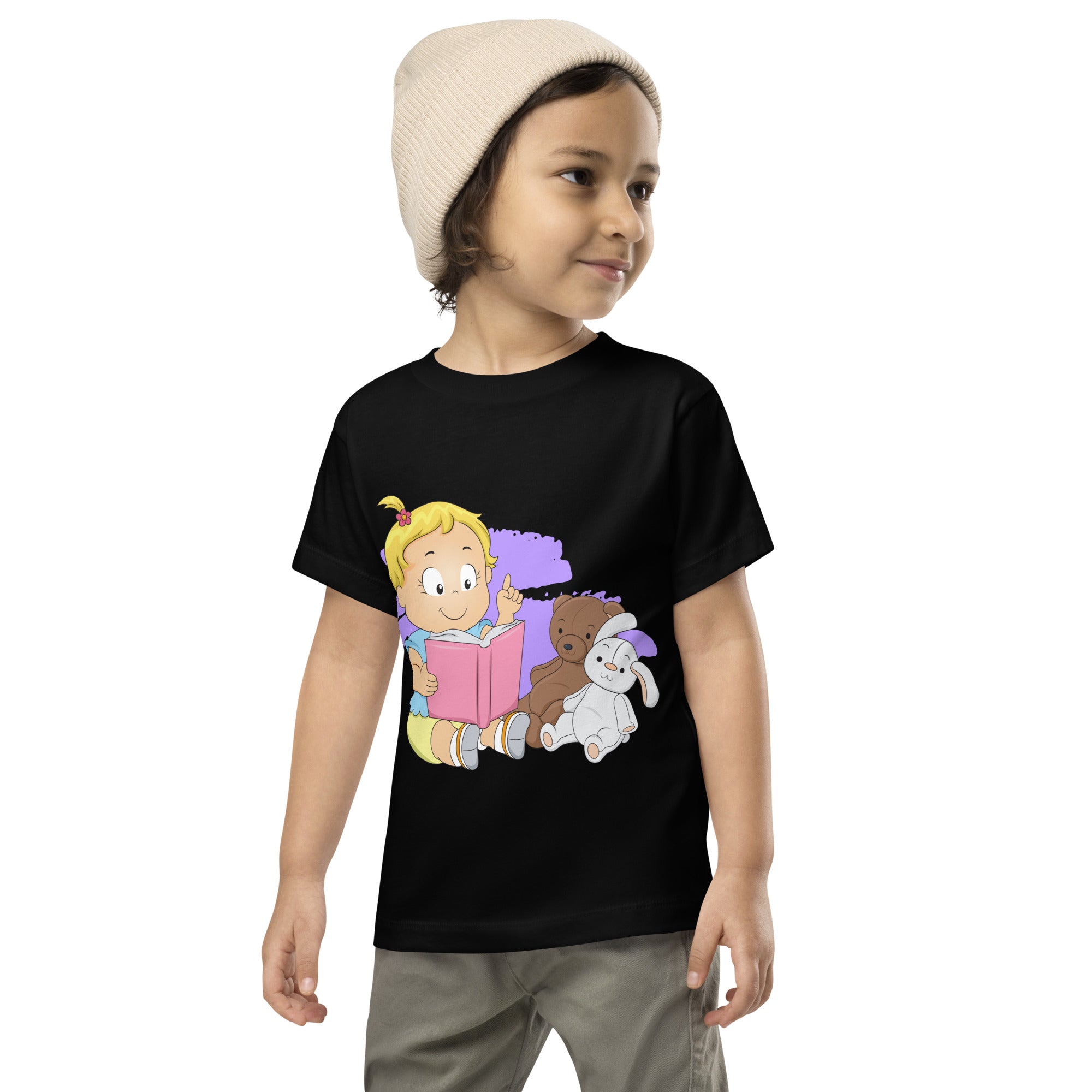 Toddler Short Sleeve Tee - Story Time (Black)