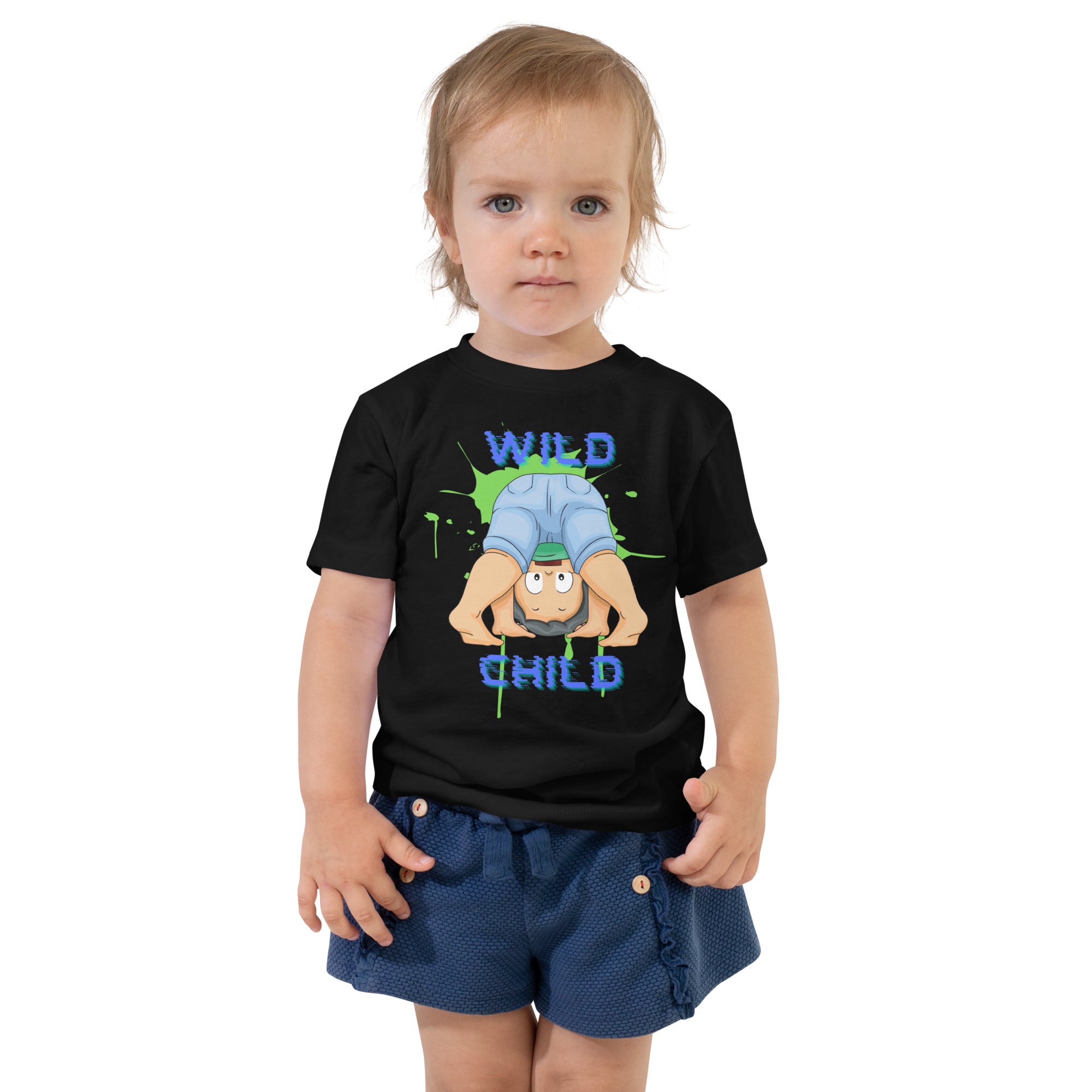 Toddler Short Sleeve Tee - Wild Child (Black)