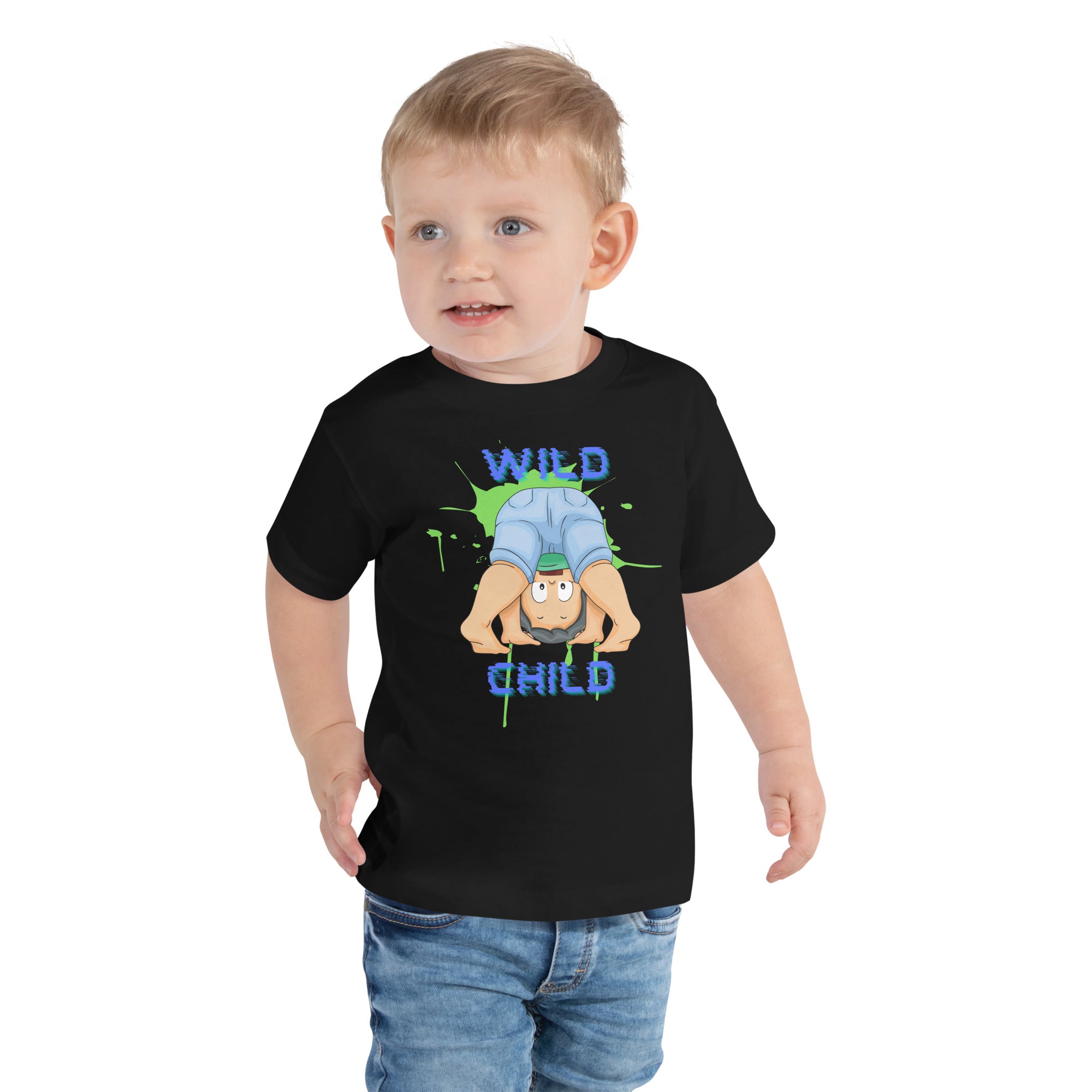 Toddler Short Sleeve Tee - Wild Child (Black)