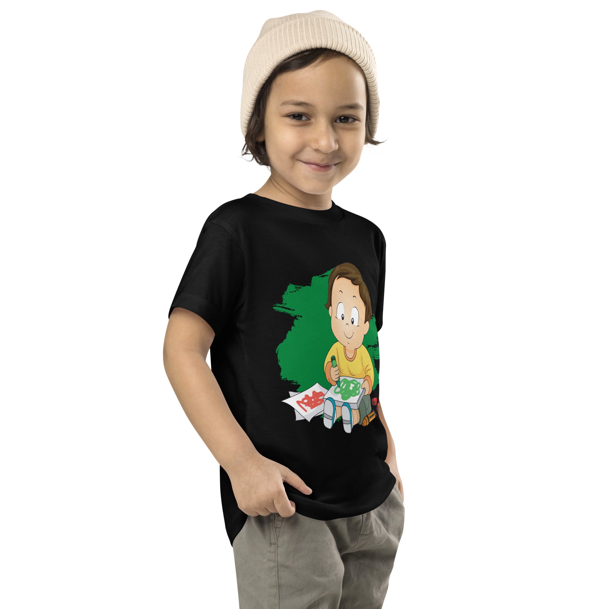 Toddler Short Sleeve Tee - Doodles (Black)