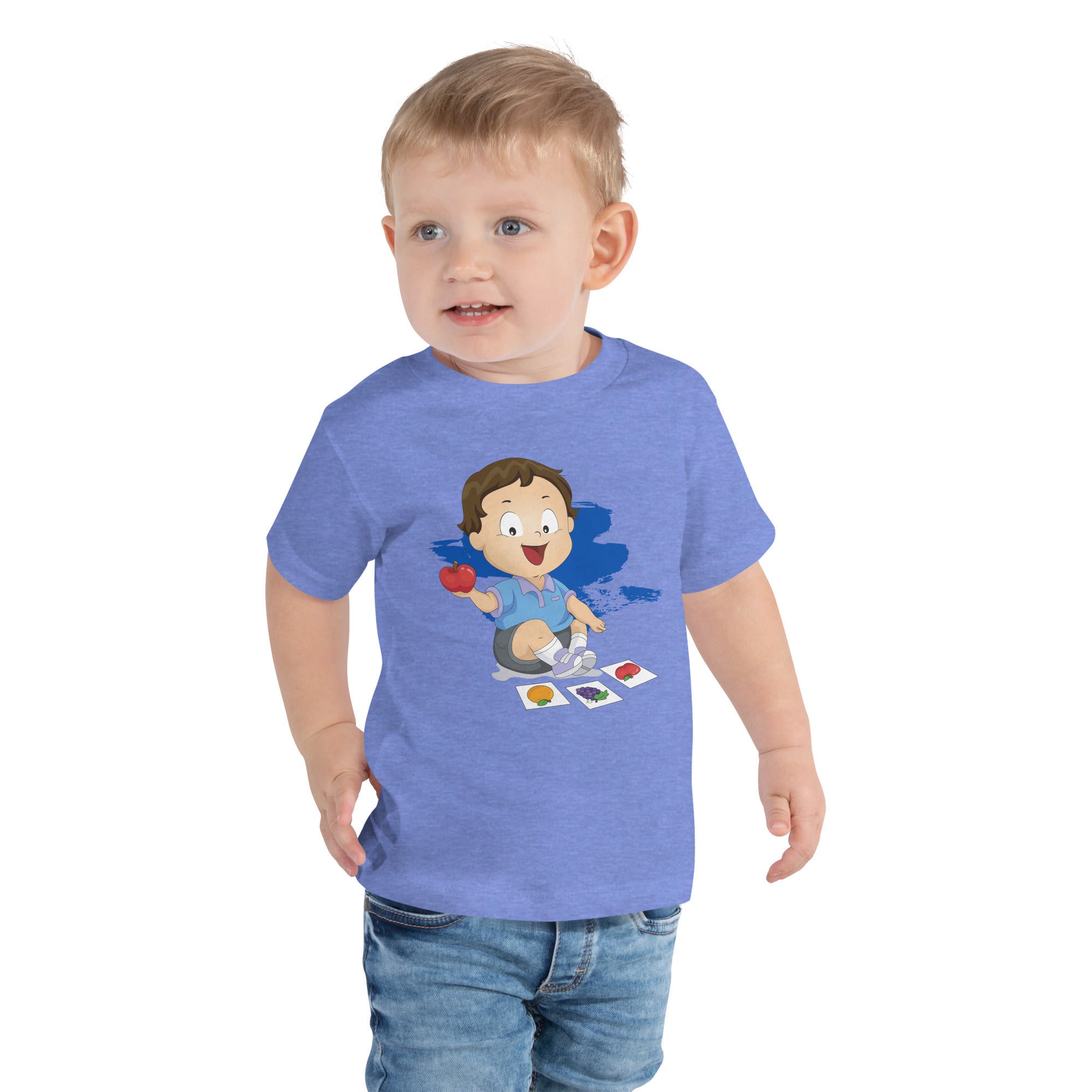 Camiseta de manga corta para niños pequeños - Apple (Colores)