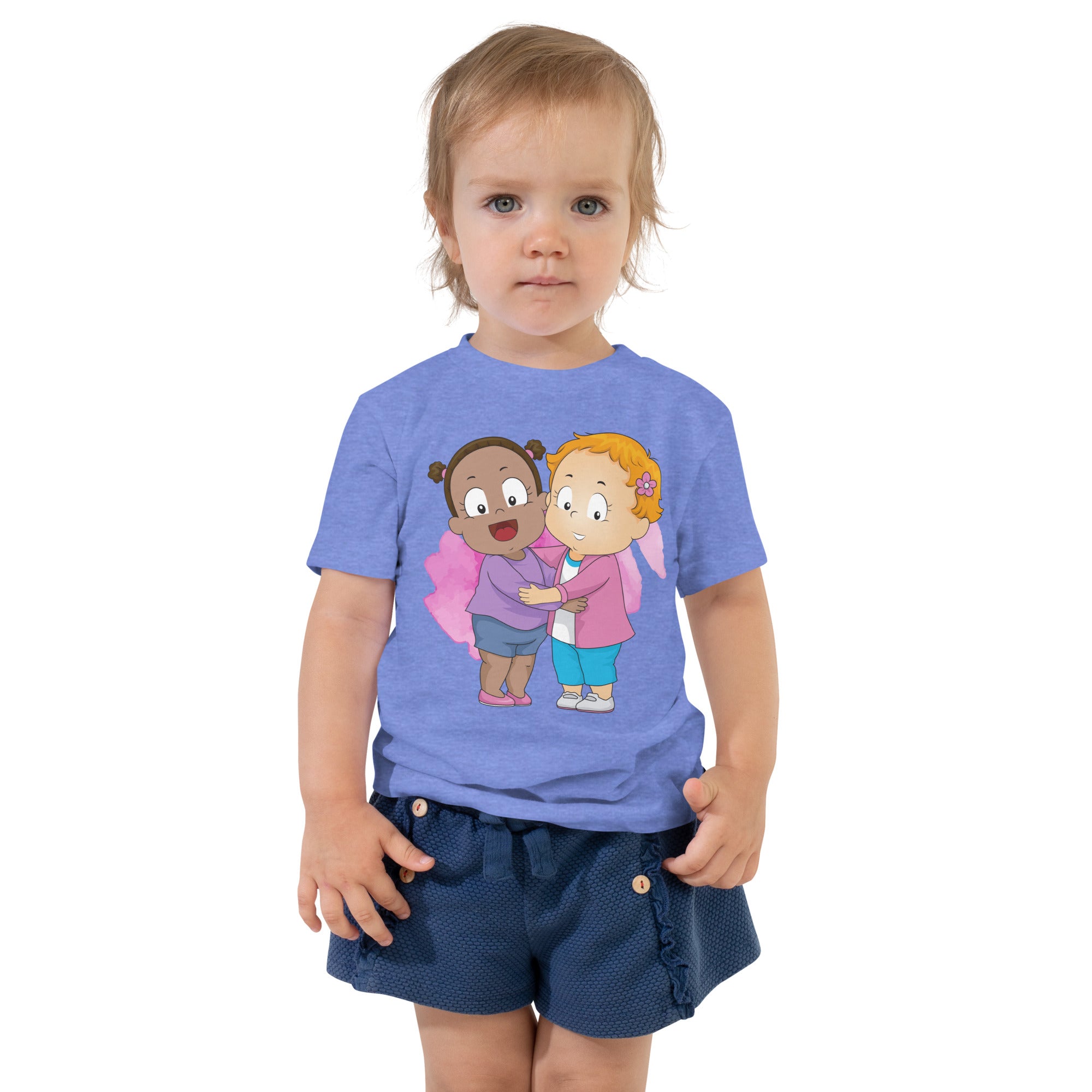 Camiseta de manga corta para niños pequeños - Besties (Colores)