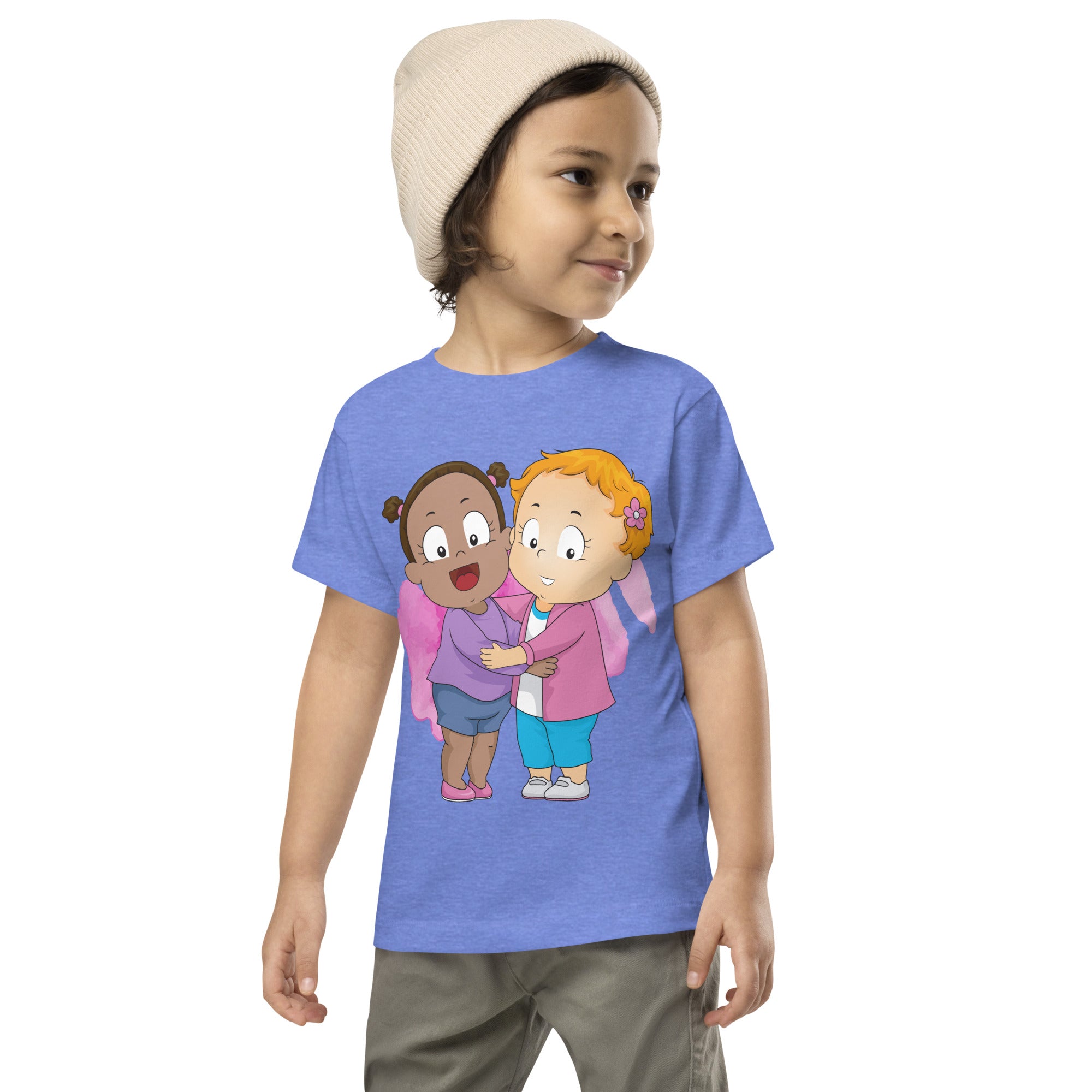 Camiseta de manga corta para niños pequeños - Besties (Colores)