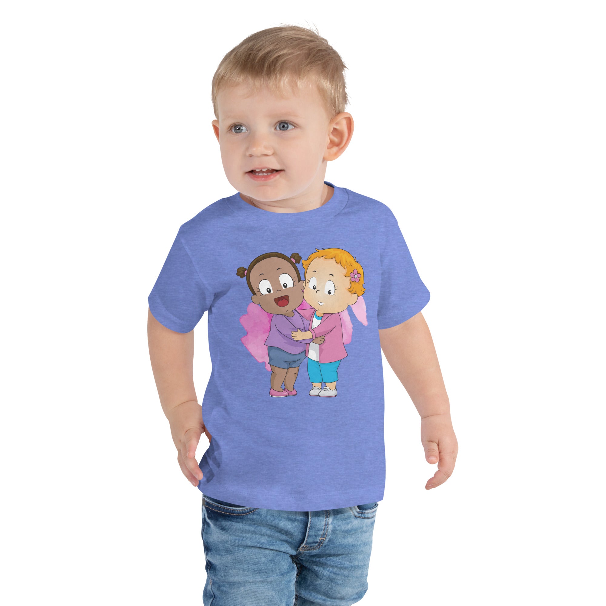 Camiseta de manga corta para niños pequeños - Besties (Colores)