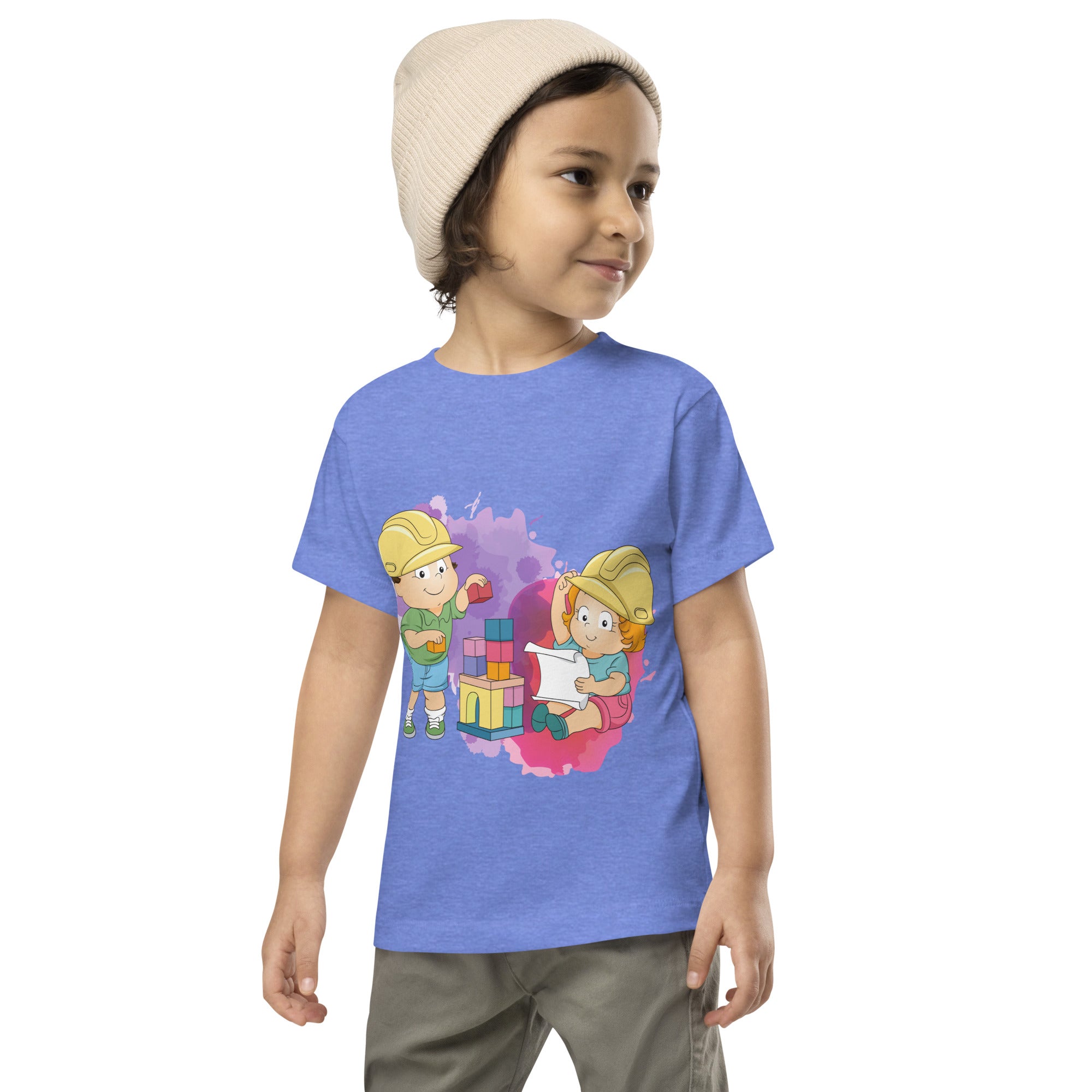 Camiseta de manga corta para niños pequeños - Bloques (colores)