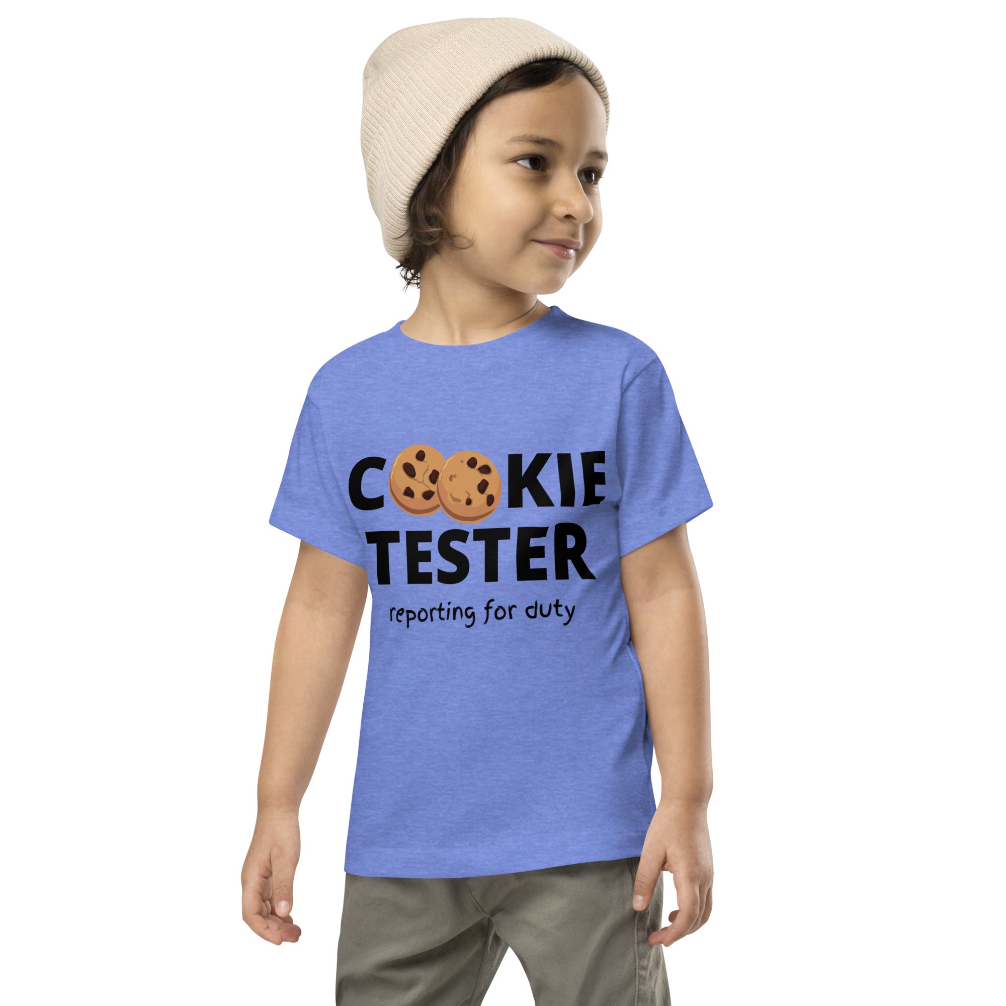 Camiseta de manga corta para niños pequeños - Probador de galletas (colores)