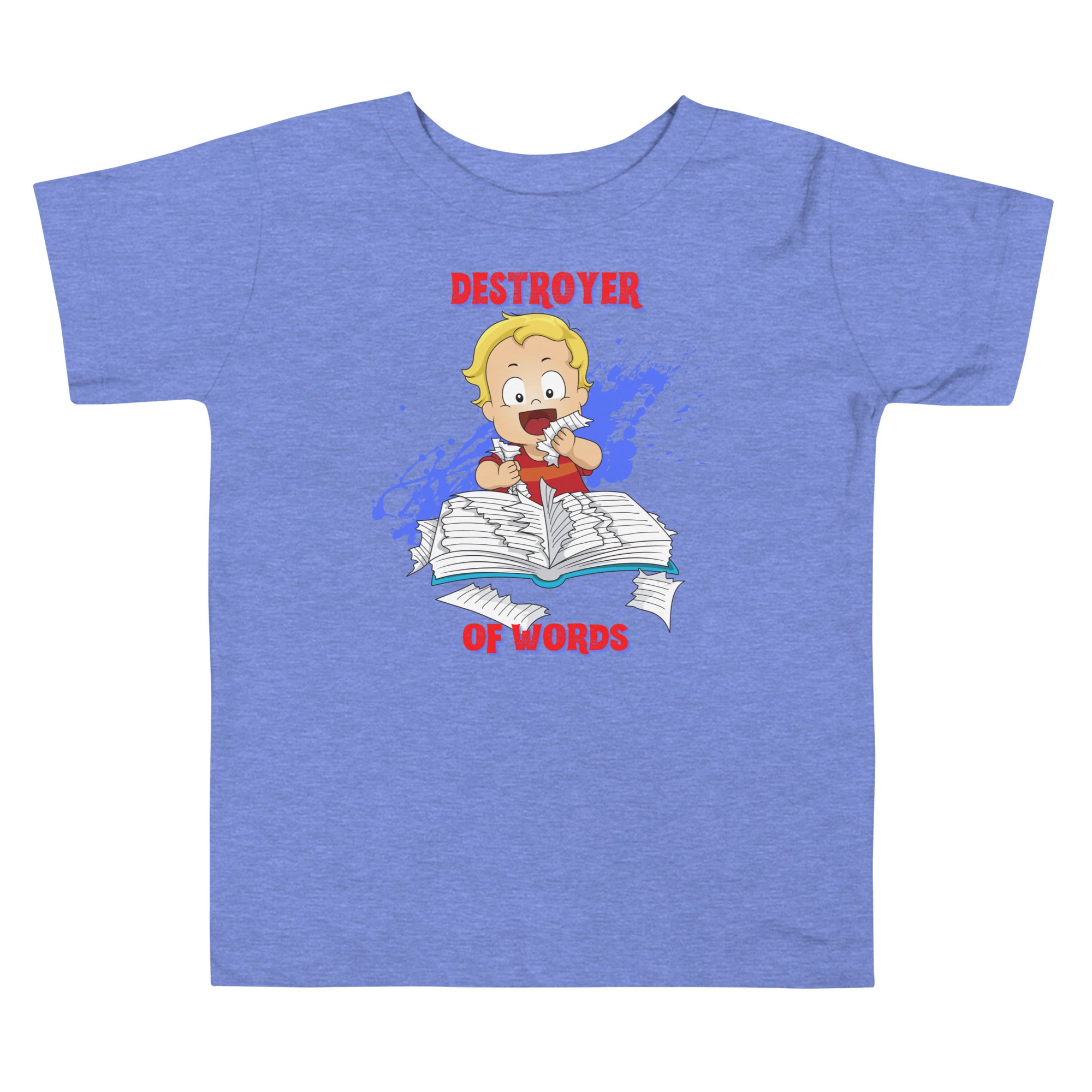 Camiseta de manga corta para niños pequeños - Destructor de palabras (colores)