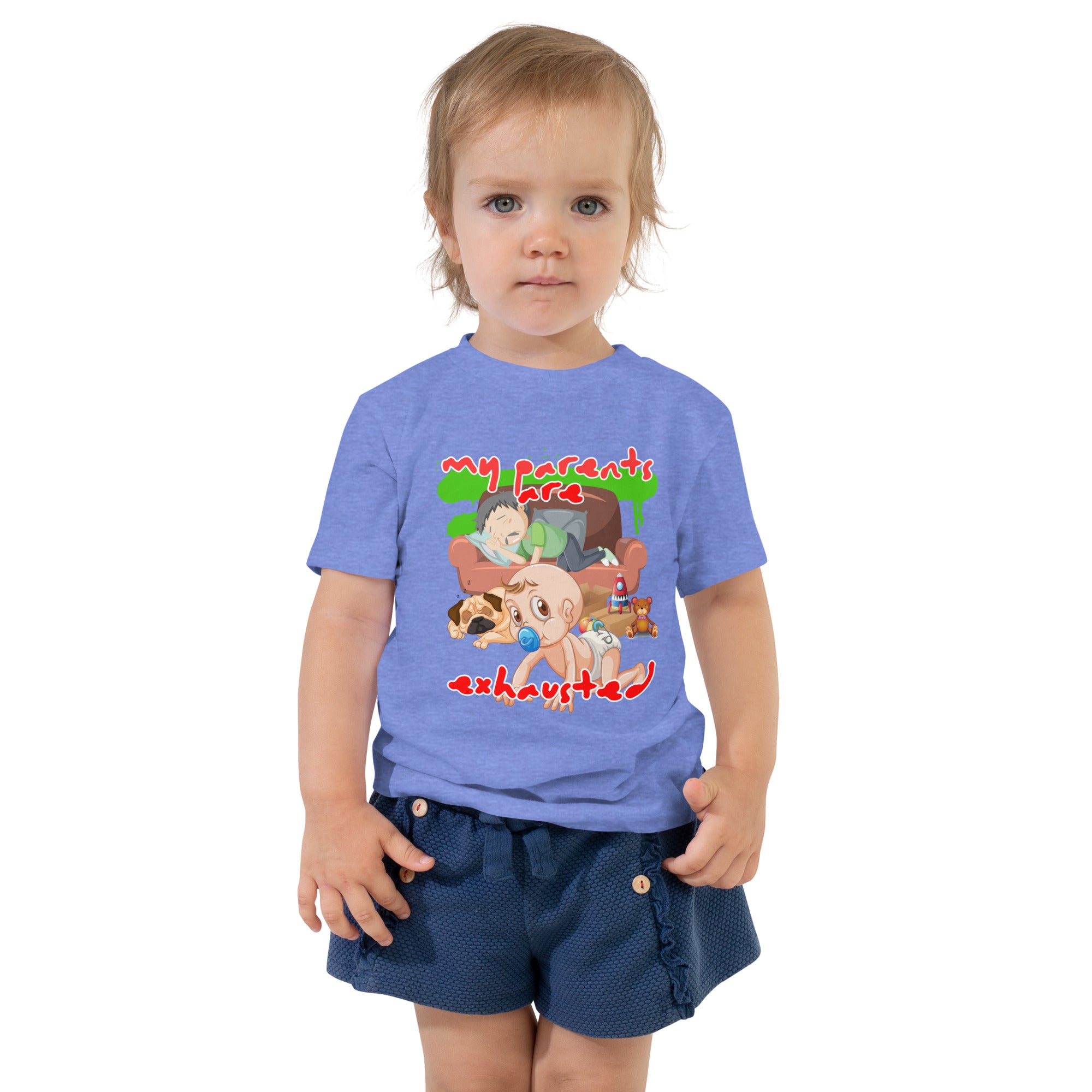 Toddler Short Sleeve Tee - Exhausted (Colors)