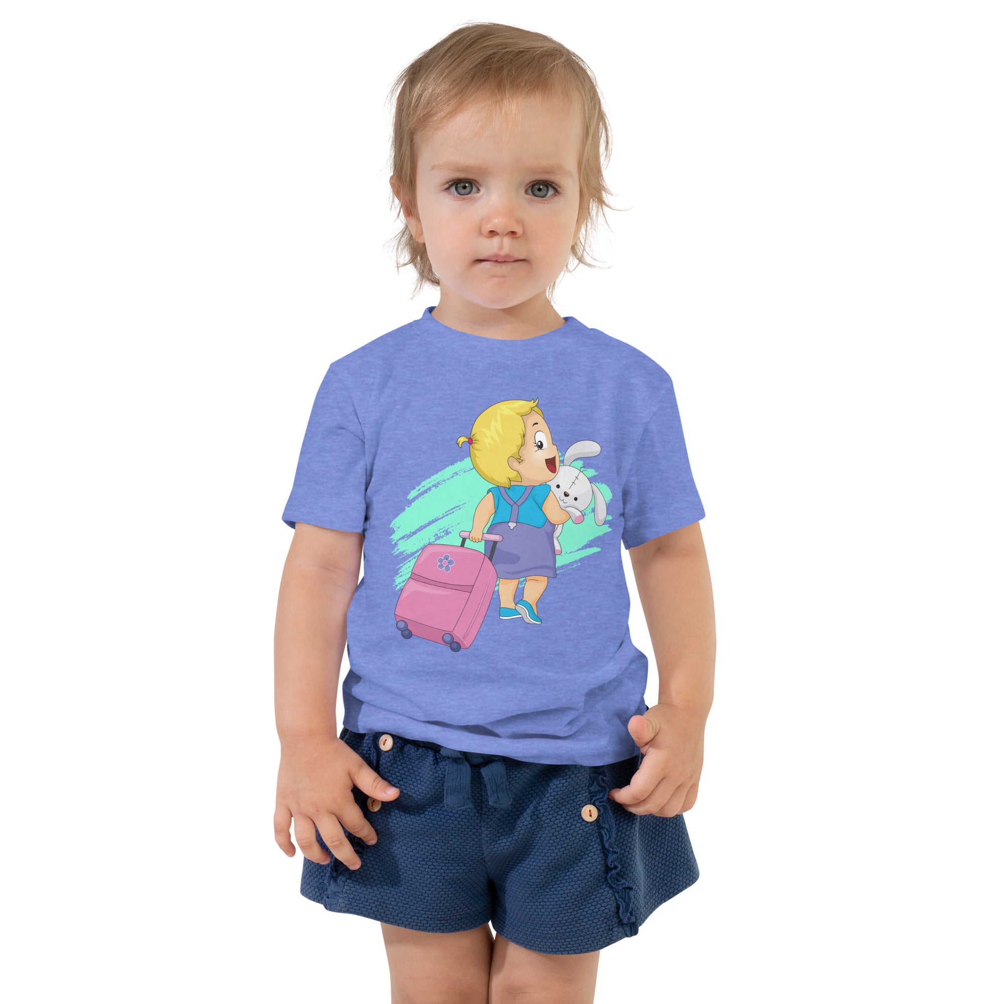 Camiseta de manga corta para niños pequeños - A casa de la abuela (colores)