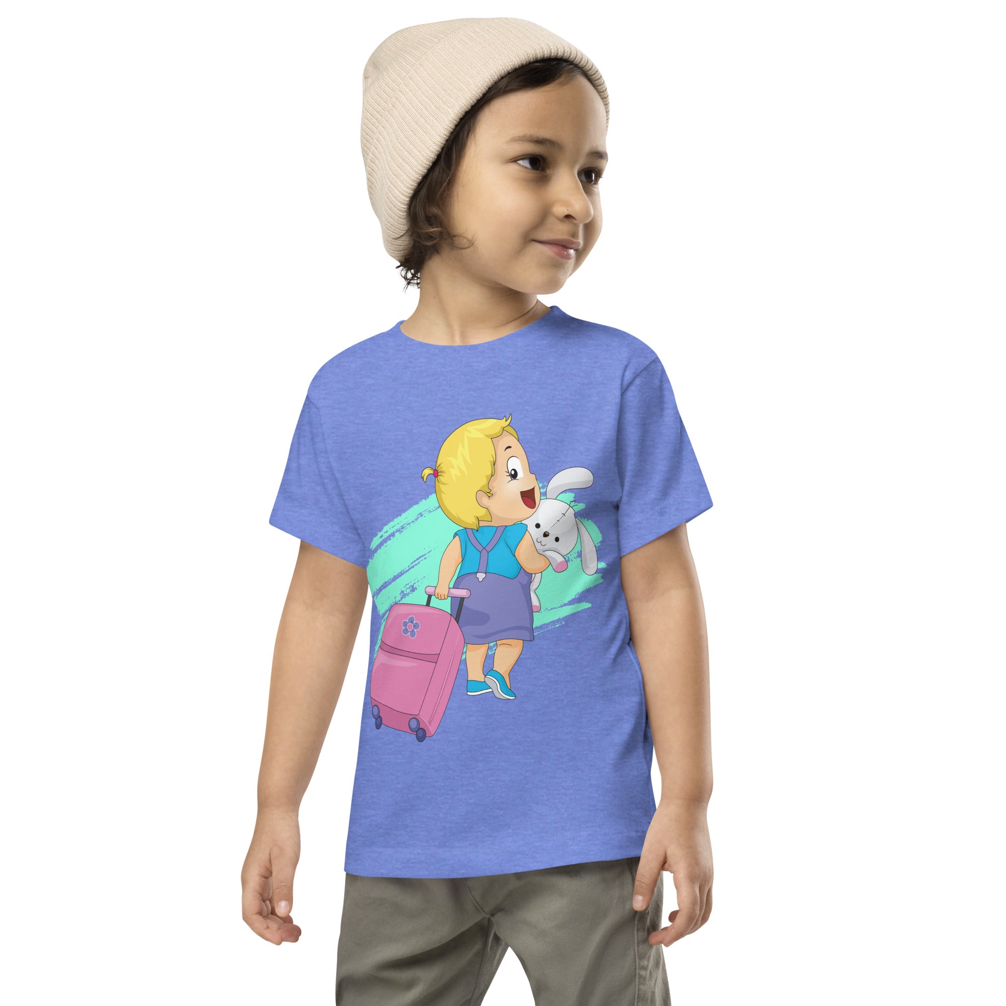 Camiseta de manga corta para niños pequeños - A casa de la abuela (colores)