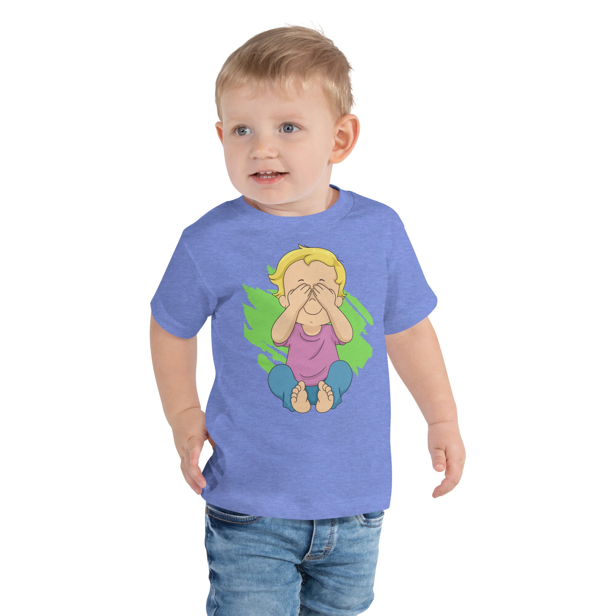 Camiseta de manga corta para niños pequeños - Peekaboo (Colores)