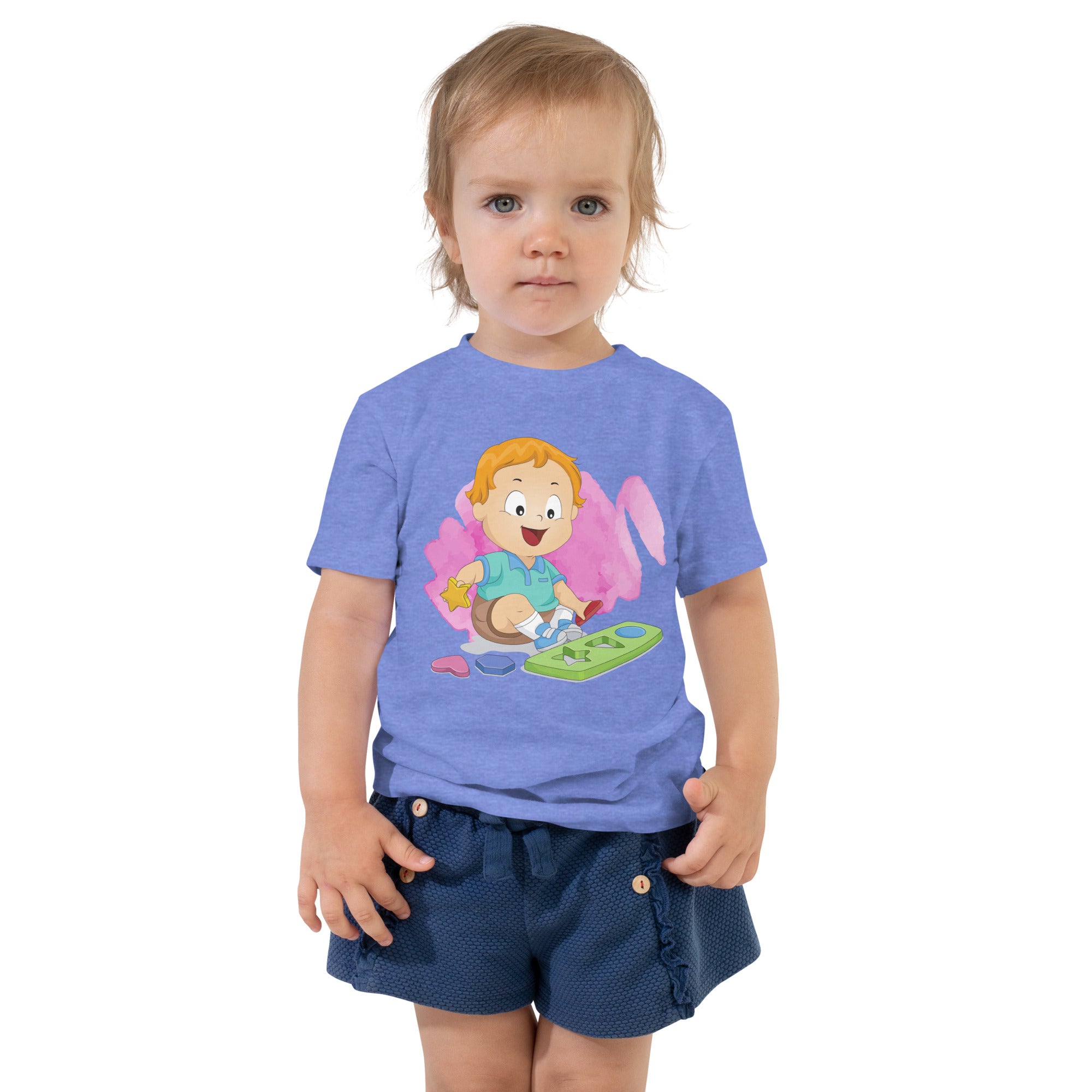 Camiseta de manga corta para niños pequeños - Formas (colores)