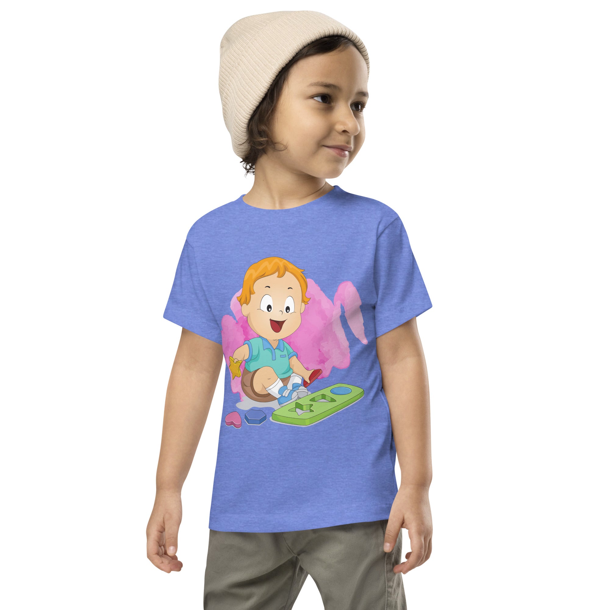 Camiseta de manga corta para niños pequeños - Formas (colores)