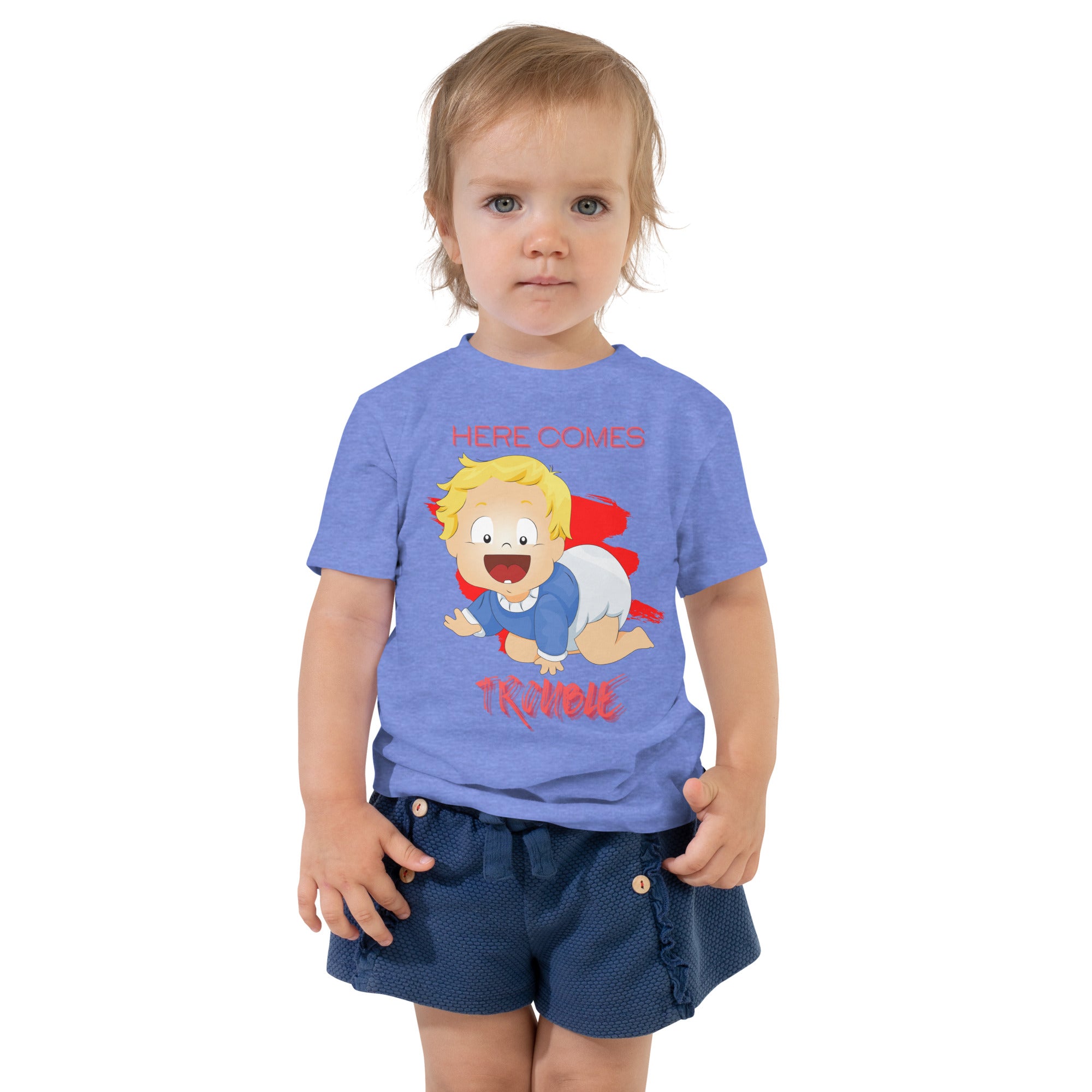 Toddler Short Sleeve Tee - Trouble (Colors)