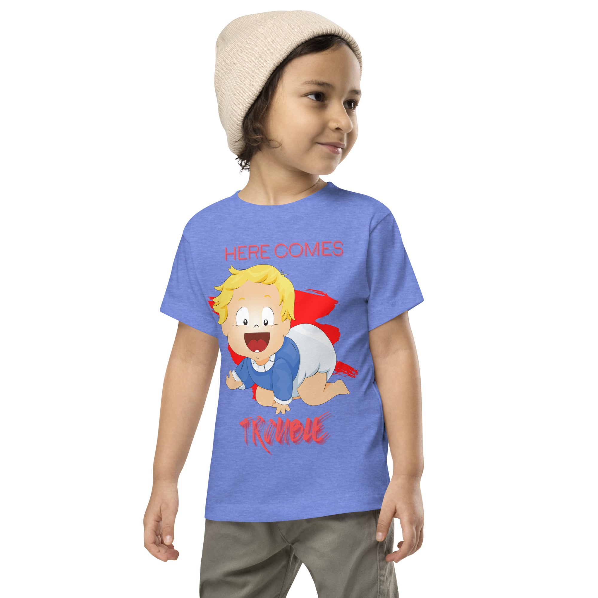 Toddler Short Sleeve Tee - Trouble (Colors)