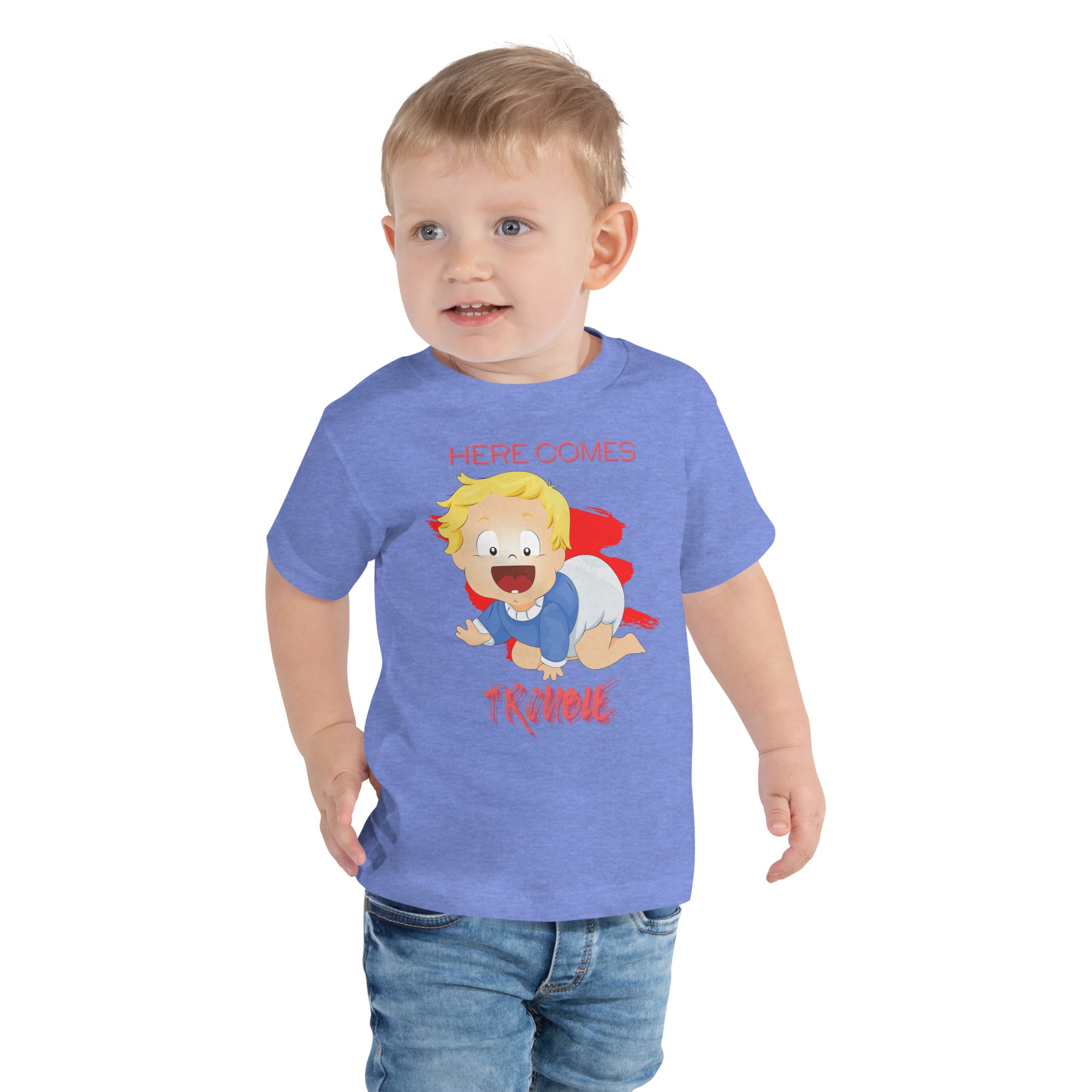 Toddler Short Sleeve Tee - Trouble (Colors)