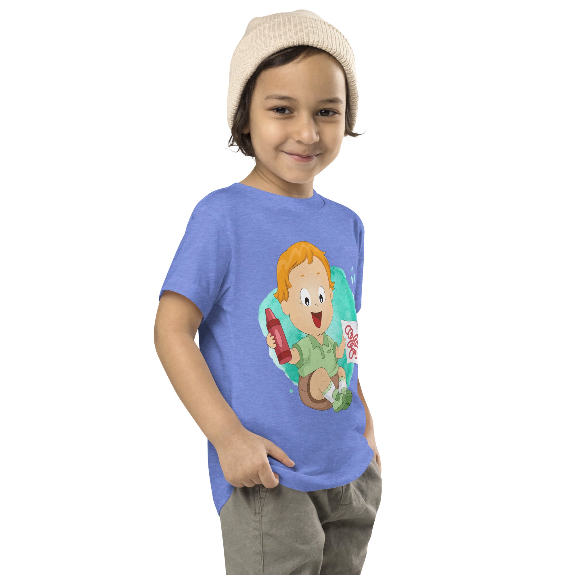 Camiseta de manga corta para niños pequeños - Crayon (Colores)